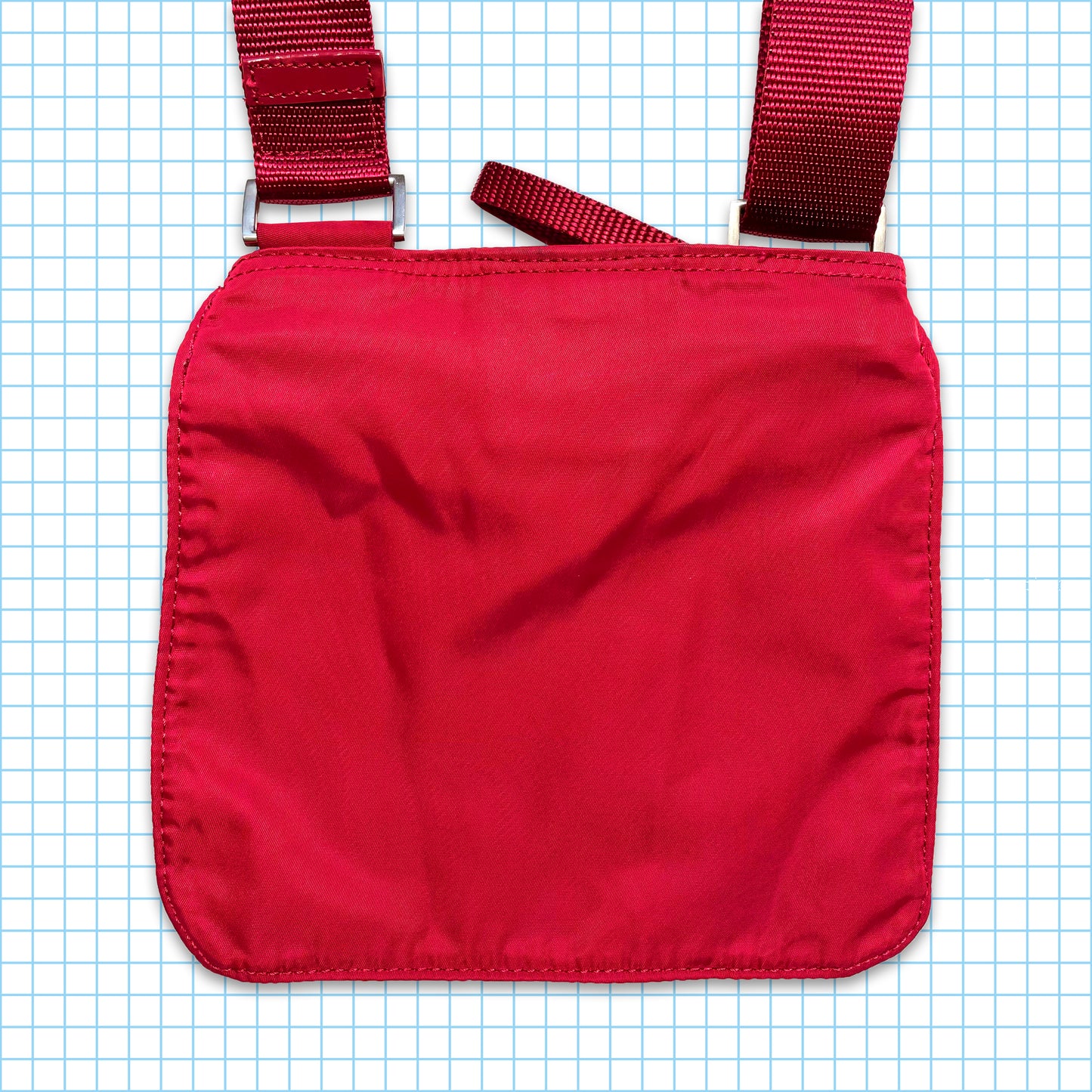 Vintage Prada Milano Red Tonal Mini Side Bag