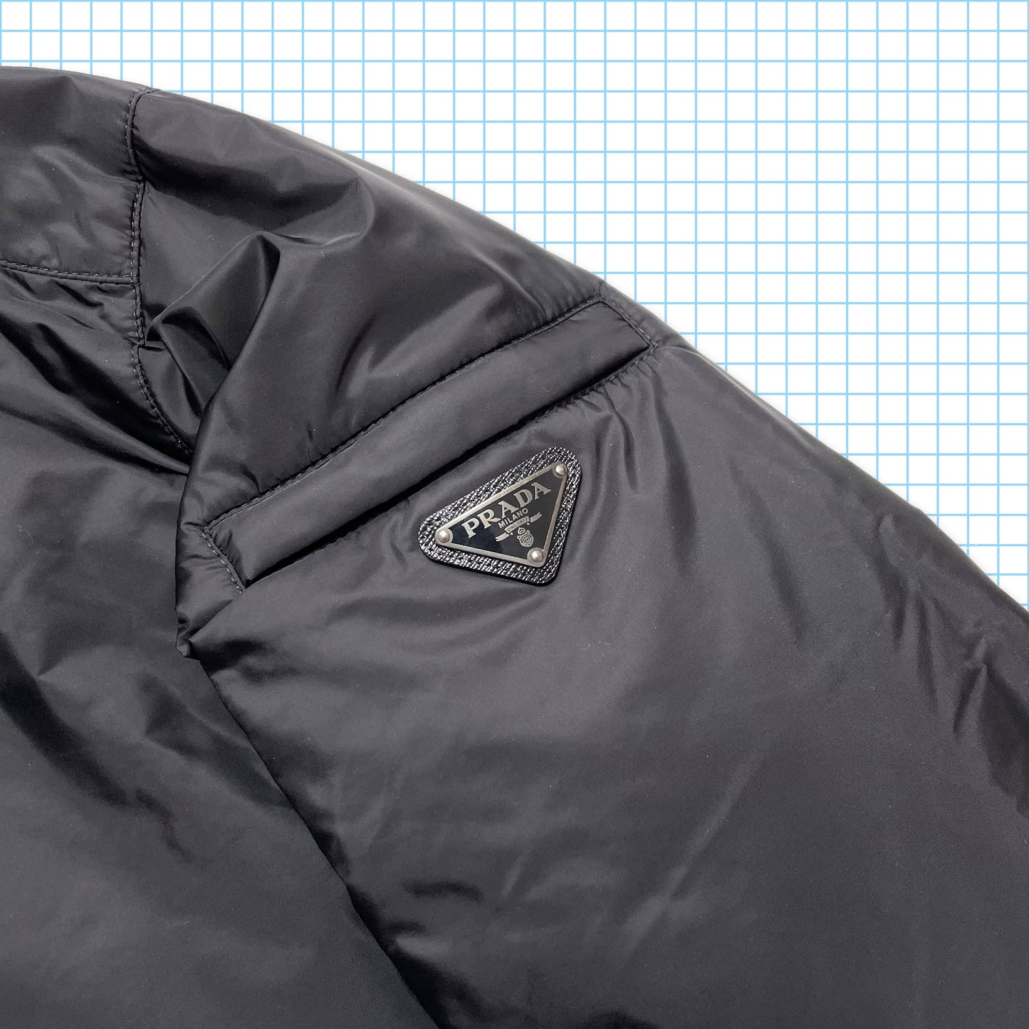 Prada Milano Padded Nylon Down Jacket - Large / Extra Large