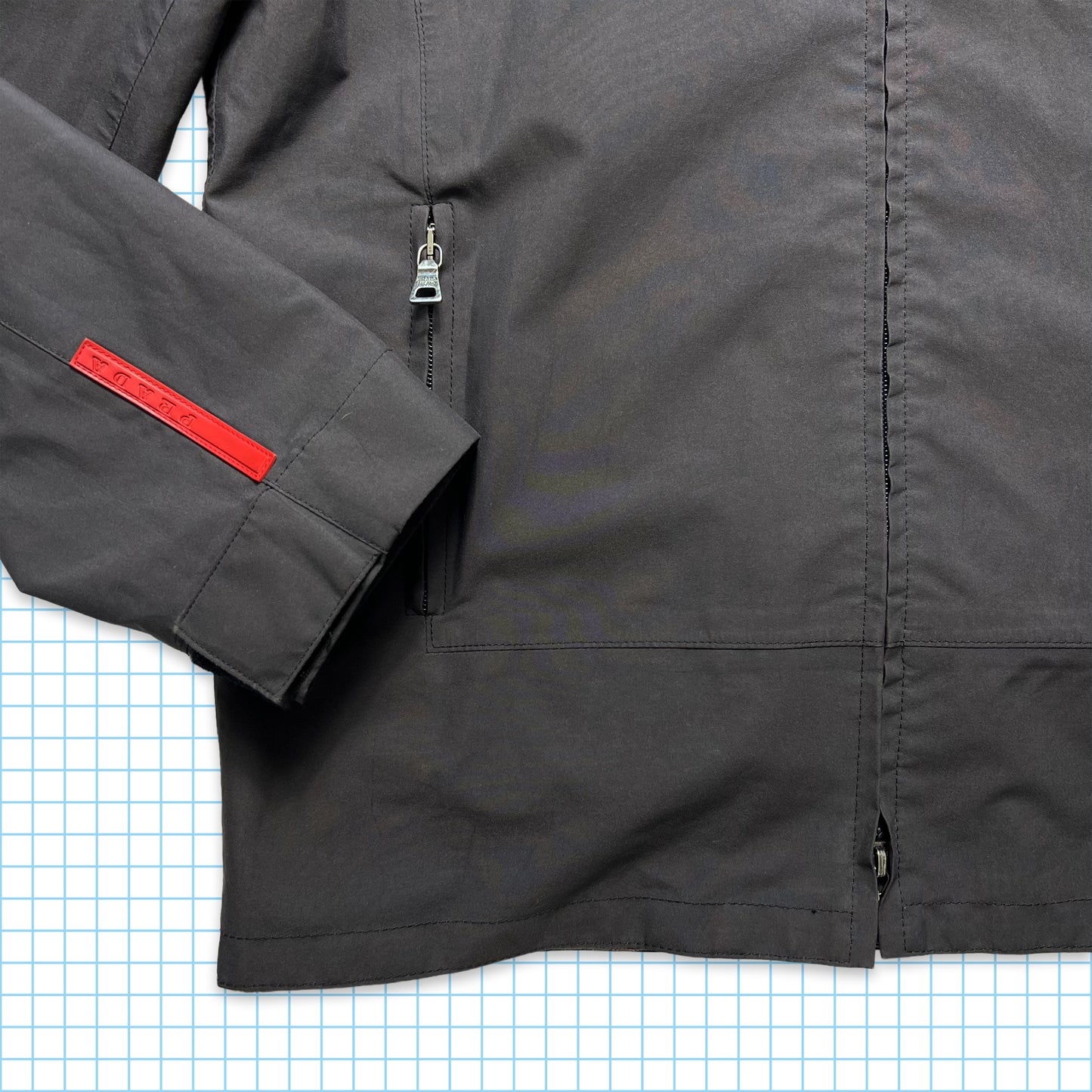 Prada Sport Veste à capuche gris ardoise - Petit