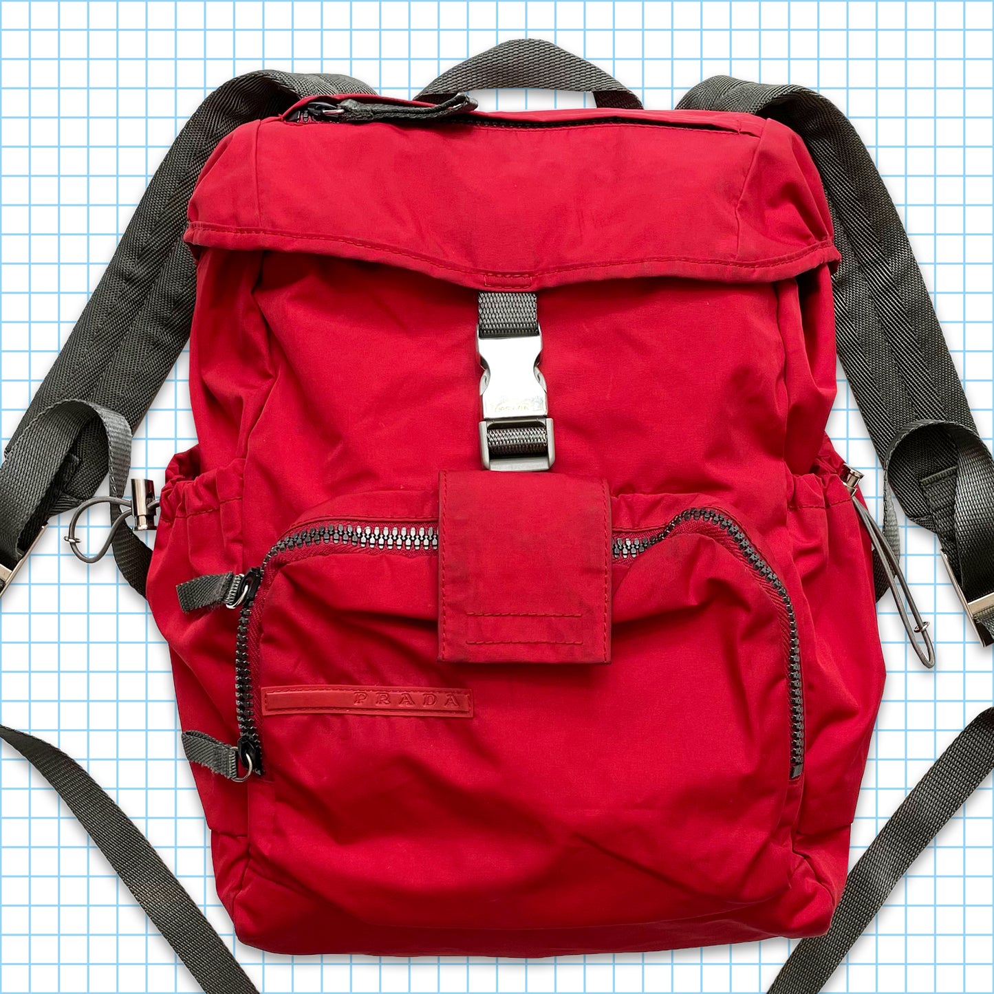 Vintage Prada Sport Multi Pocket Back Pack