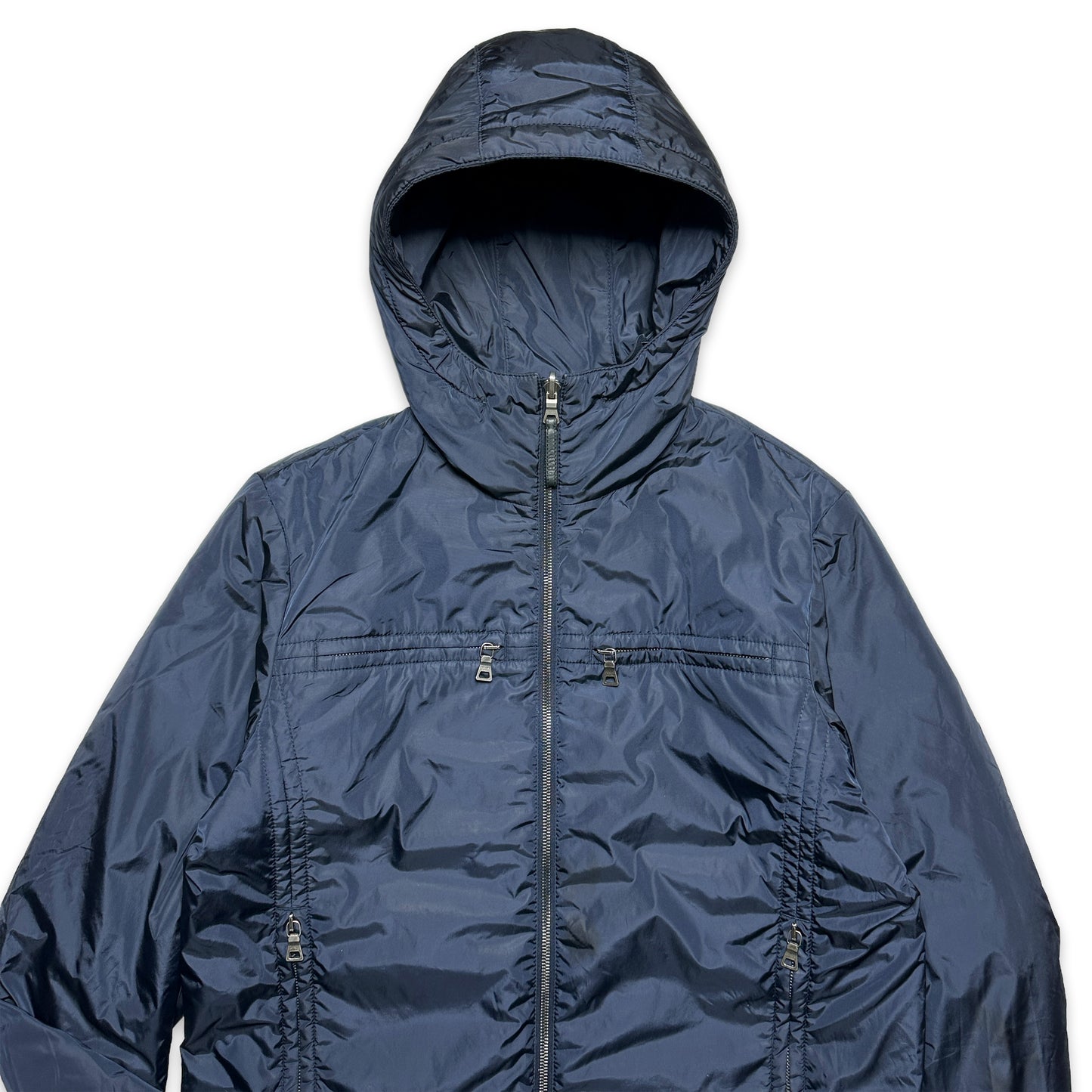 Prada Sport 2in1 Reversible Steel Blue/Midnight Navy Jacket - Medium