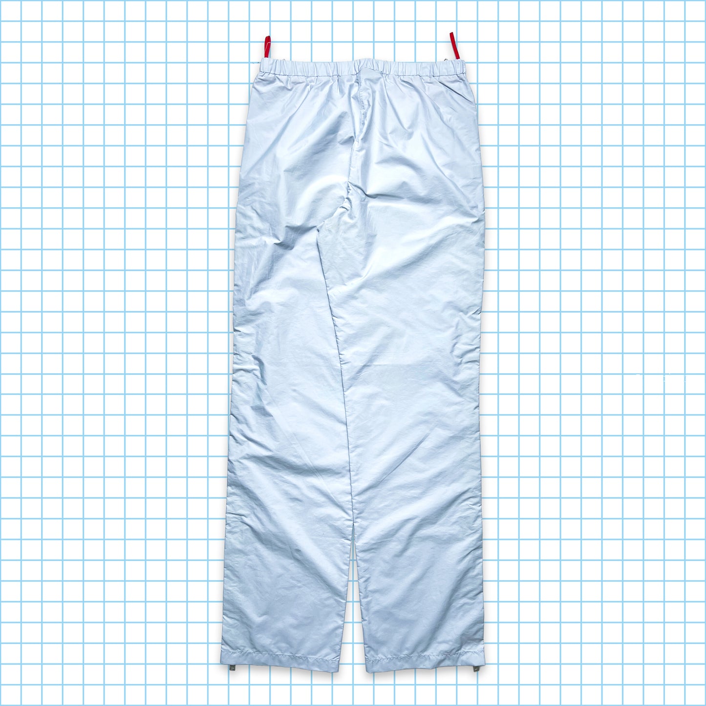 Prada SS99' Baby Blue Zipped Nylon Pant - Small