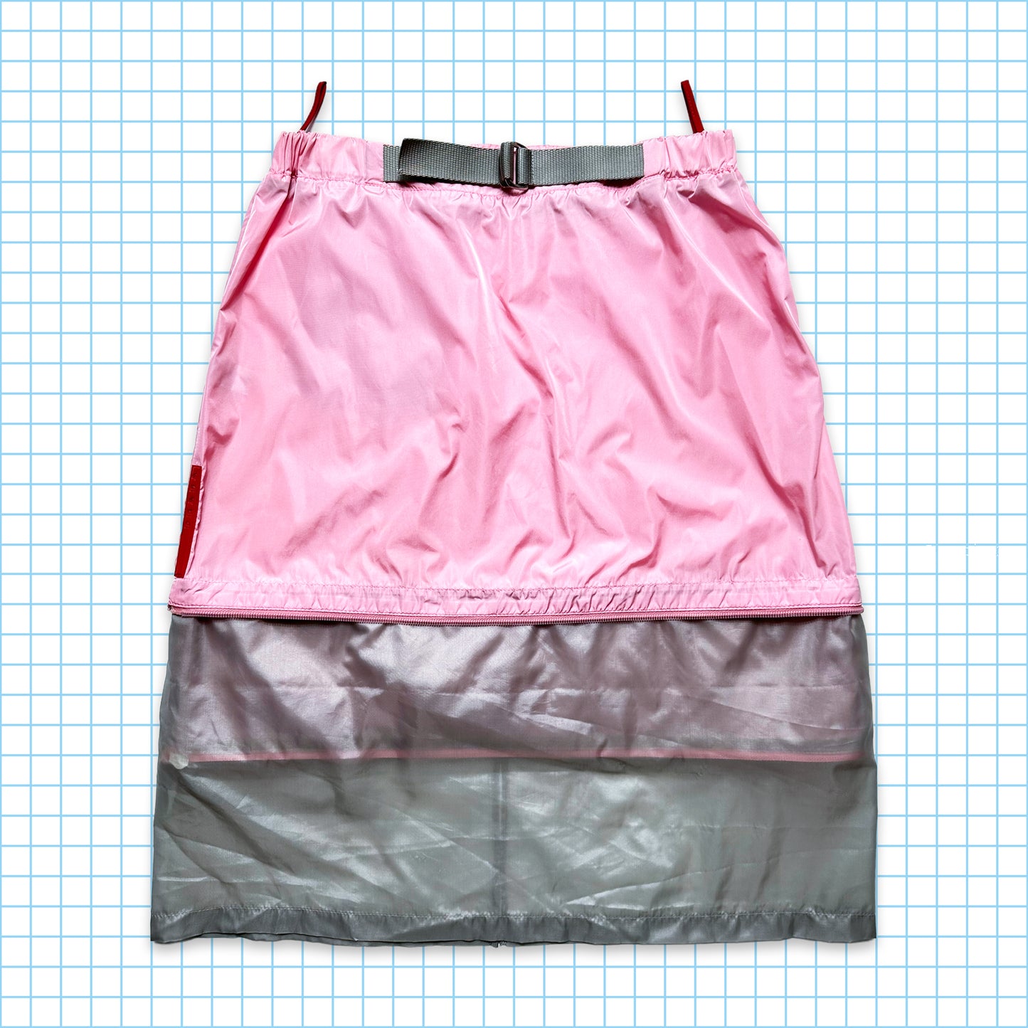 Prada Sport Jupe convertible 2 en 1 rose bébé SS00' - Femmes 4-8