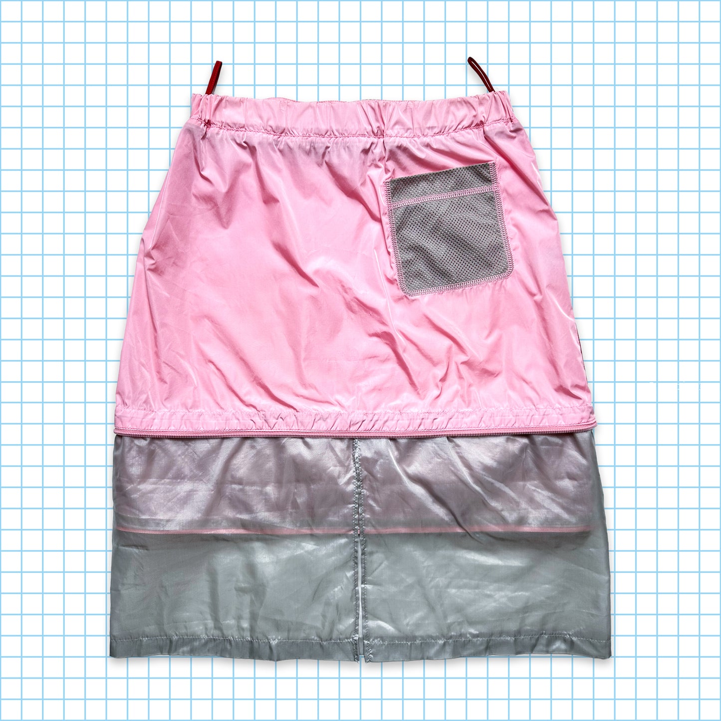 Prada Sport Jupe convertible 2 en 1 rose bébé SS00' - Femmes 4-8