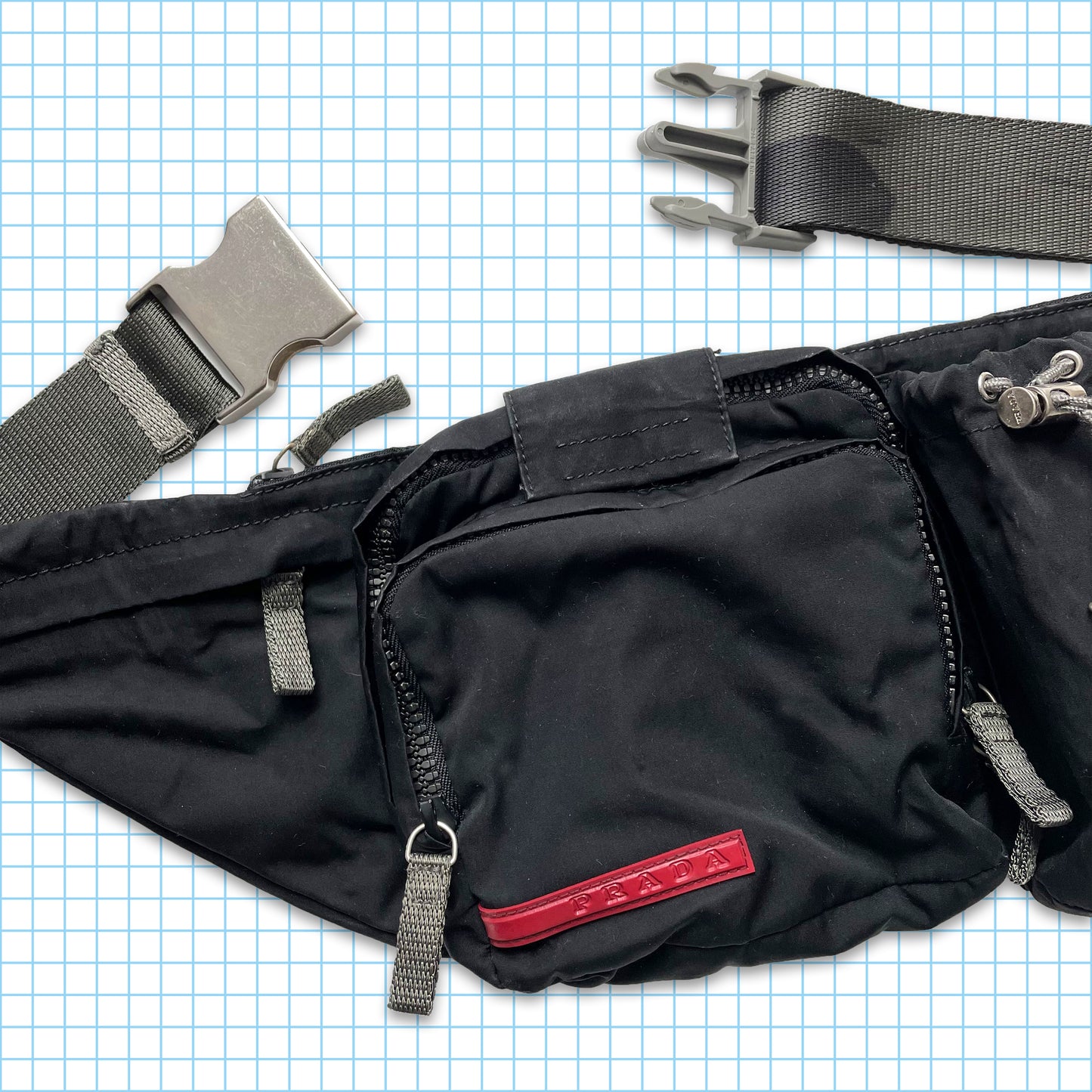 Prada Sport Art.4VA056 Black Utility Waist/Side Bag