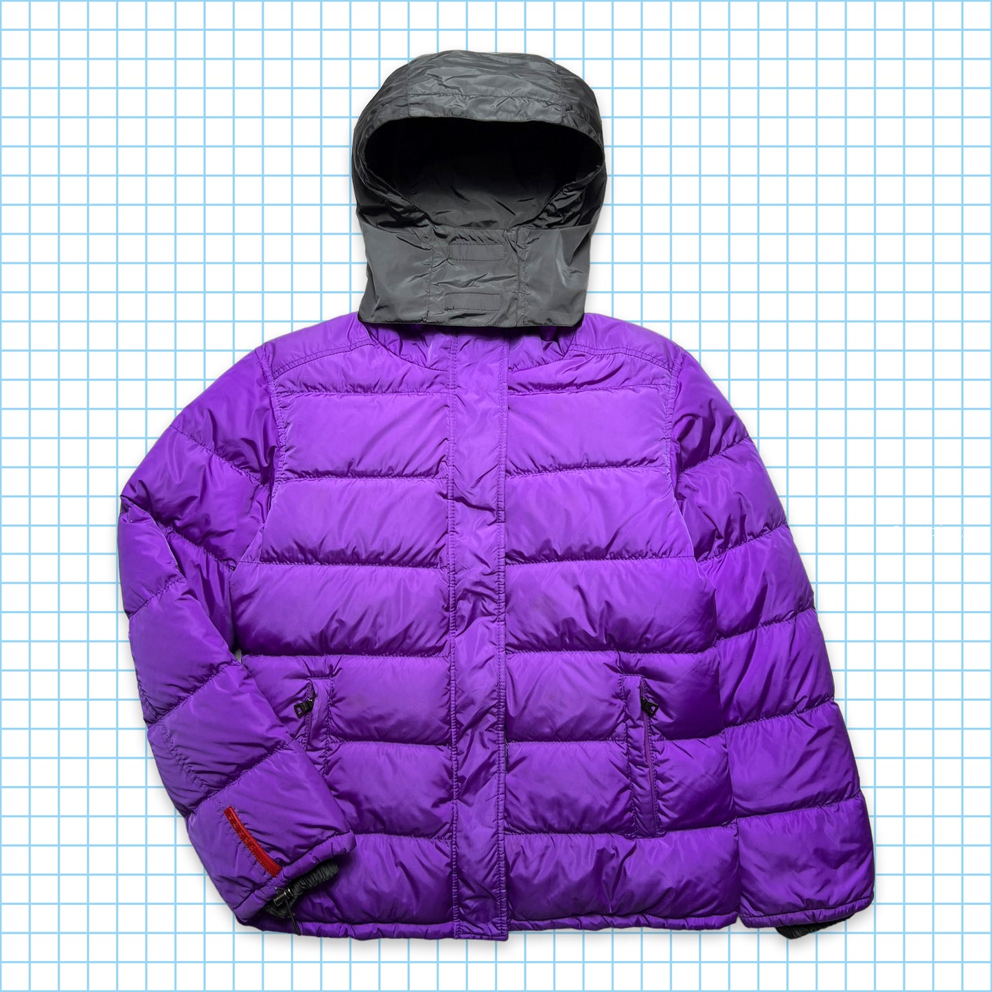 Prada Sport Bright Purple Nylon Shimmer Down Jacket AW00' - Small