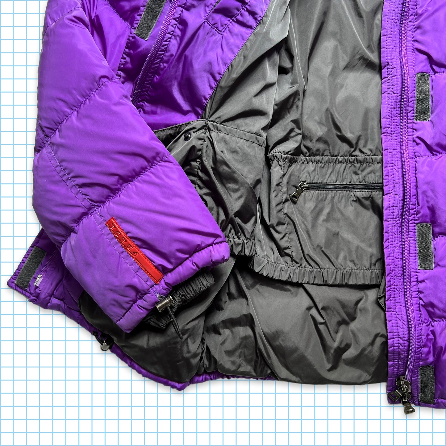 Prada Sport Bright Purple Nylon Shimmer Down Jacket AW00' - Small
