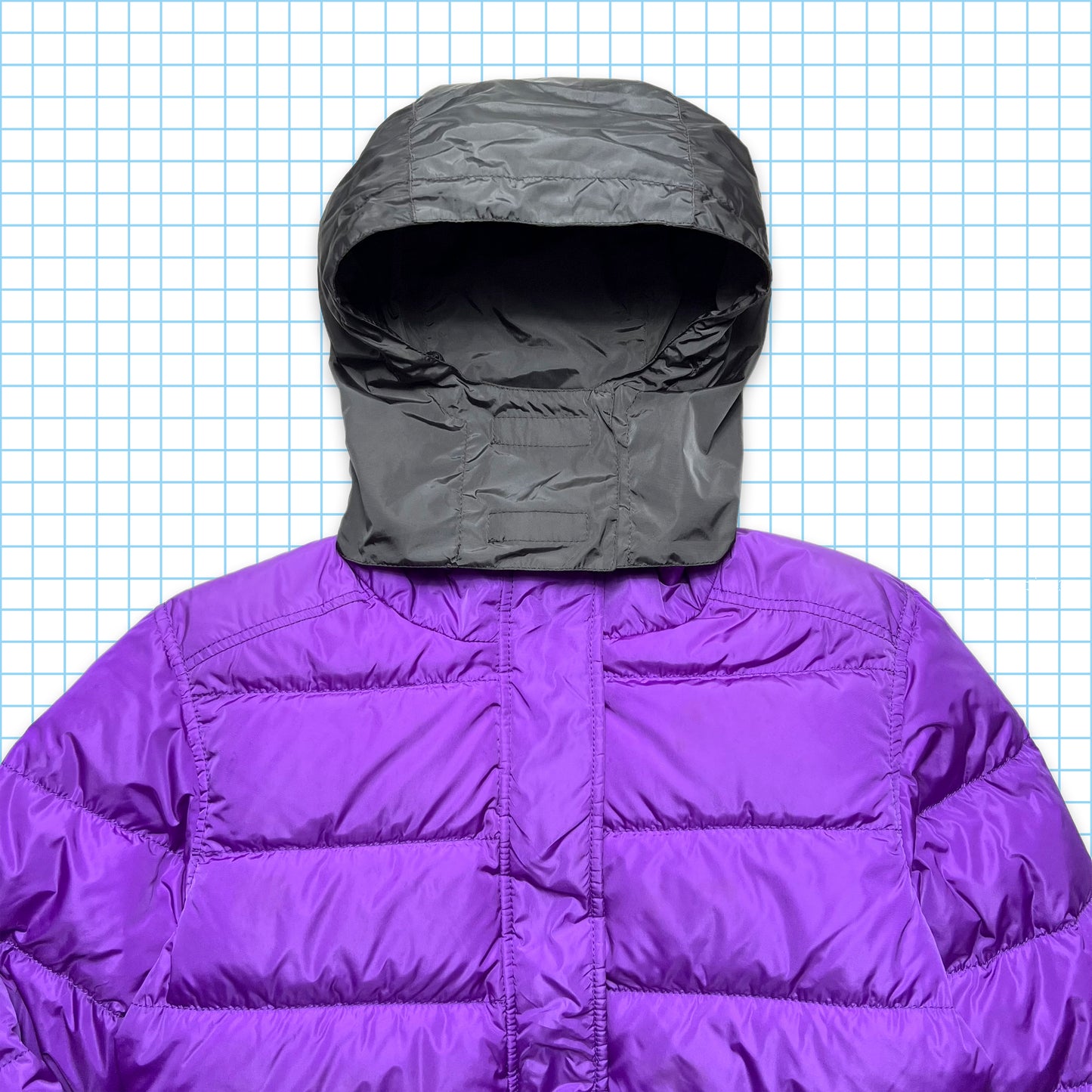 Prada Sport Bright Purple Nylon Shimmer Down Jacket AW00' - Small