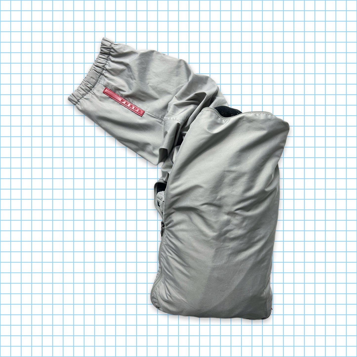 Prada Sport Silver Packable Harrington Jacket - Extra Large