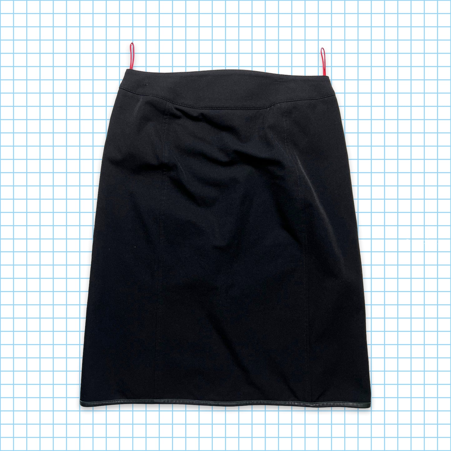 Prada Sport Jet Black Vertical Zip Skirt - Womens 6-8