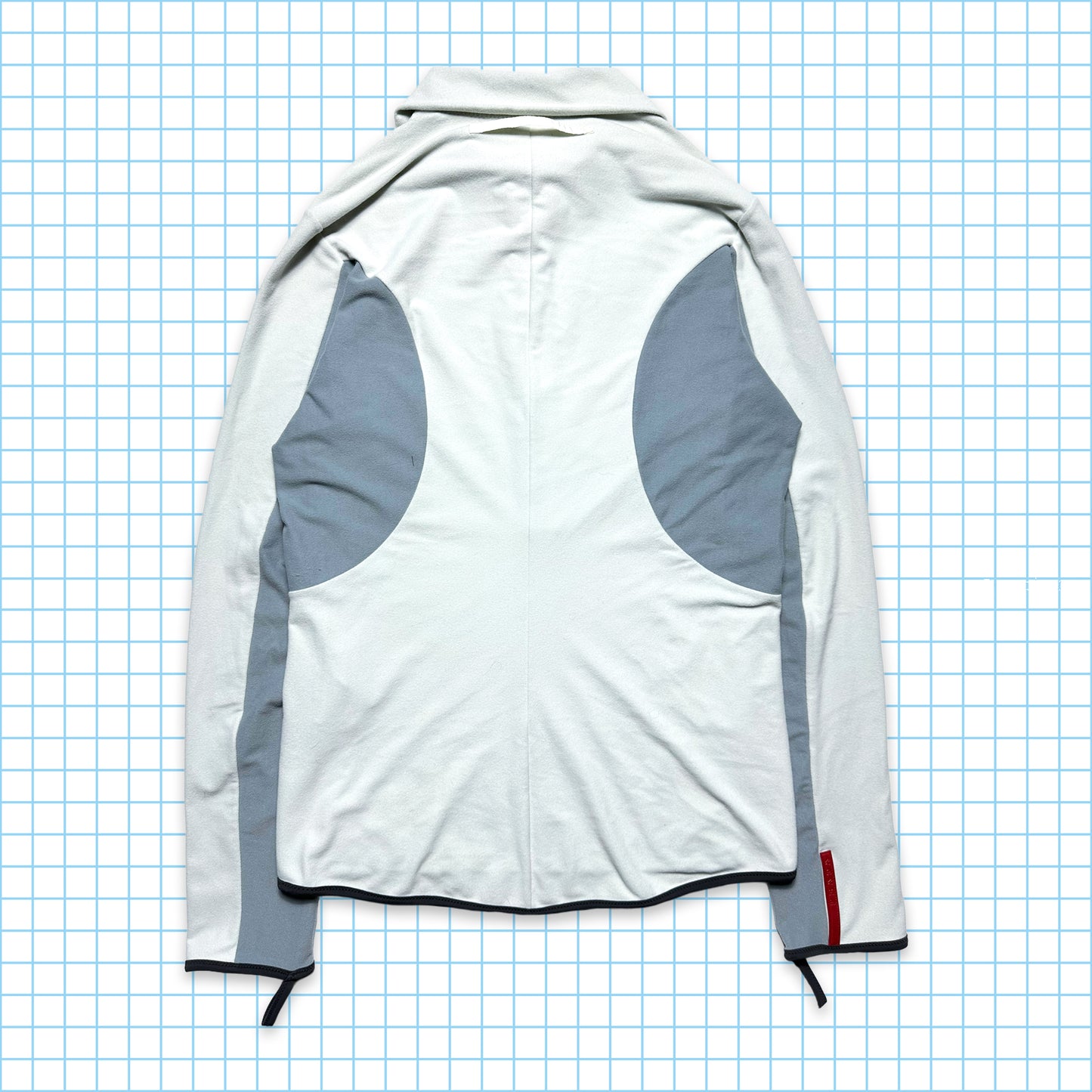 Haut de survêtement à manches longues et panneaux à demi-zip Prada Sport - Petit