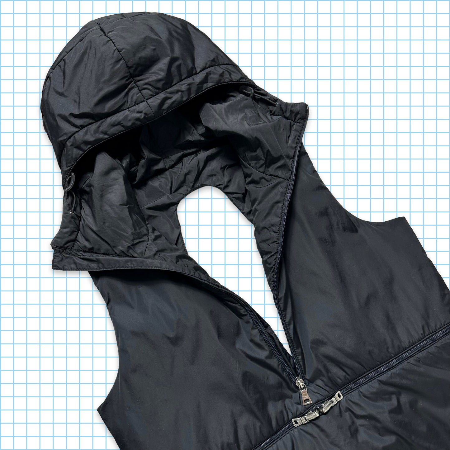 FW99' Prada Sport Packable Hooded Pullover Vest - Large