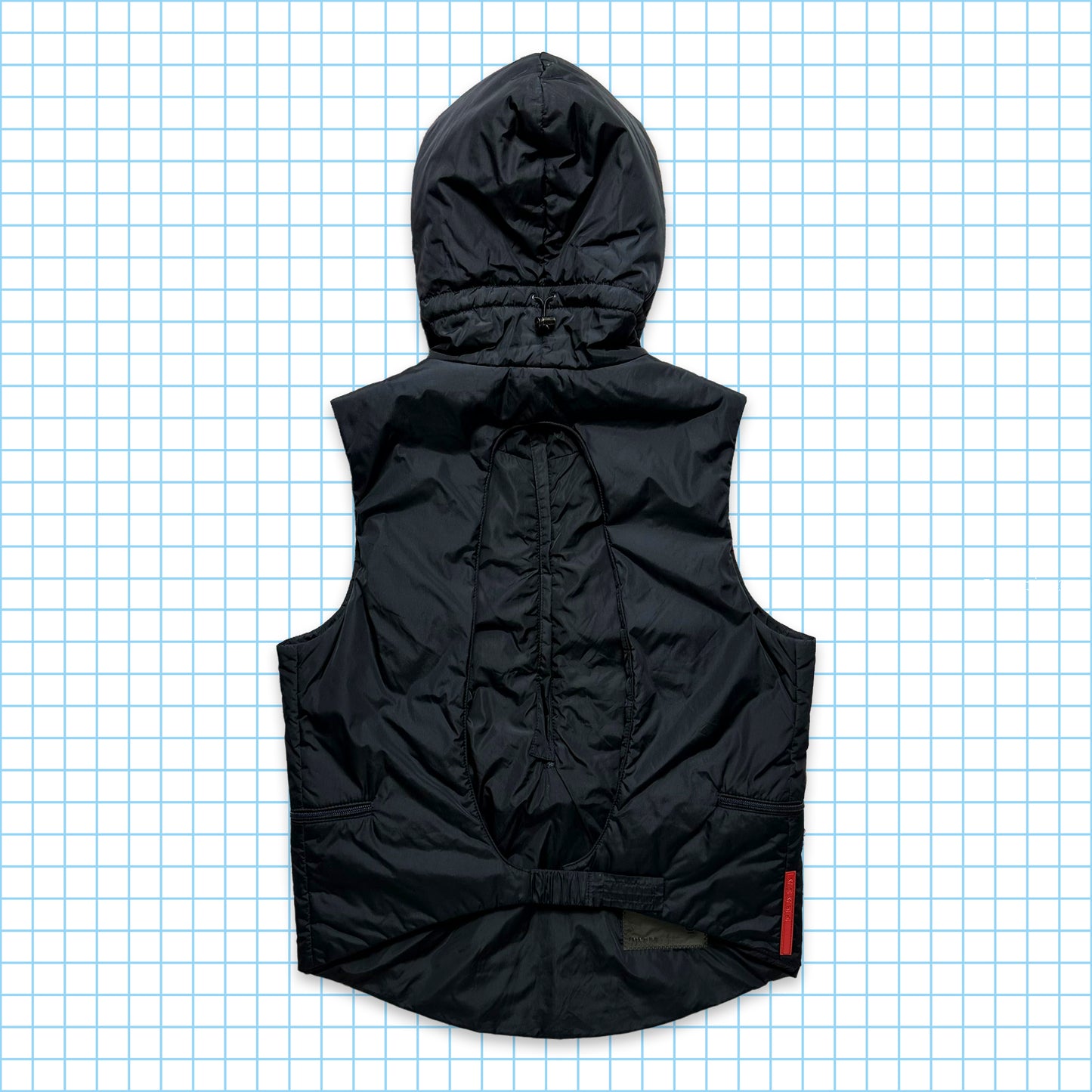 FW99' Prada Sport Packable Hooded Pullover Vest - Large