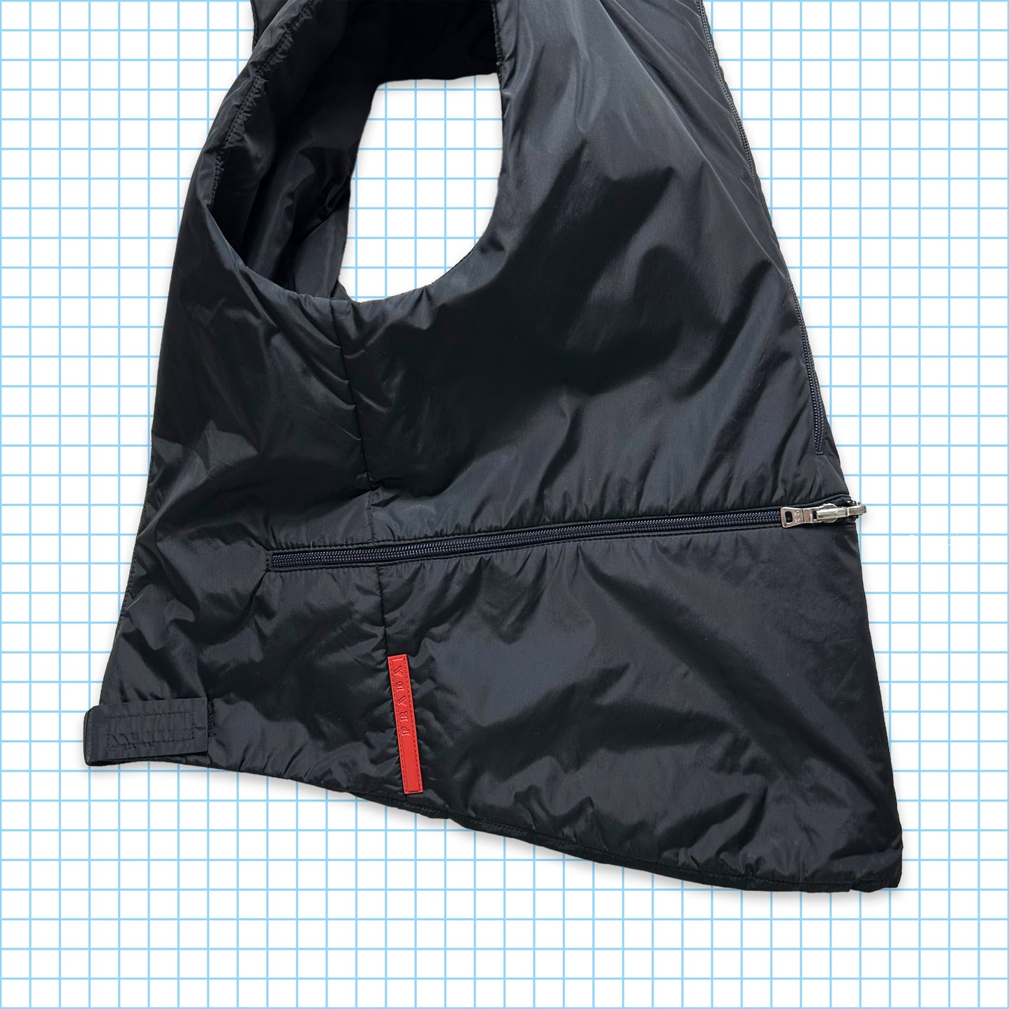 FW99' Prada Sport Packable Hooded Pullover Vest - Large