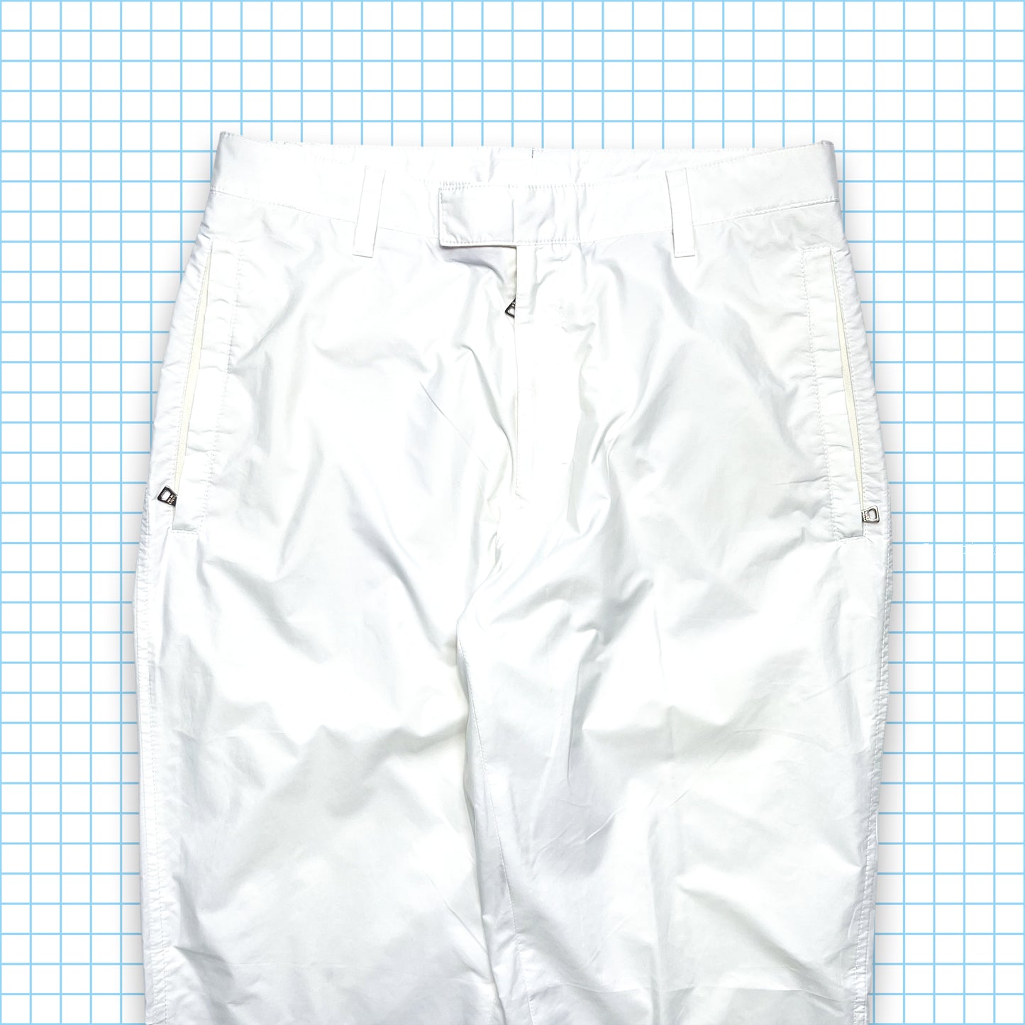 Prada Sport Nylon Pure White Track Pant - Small