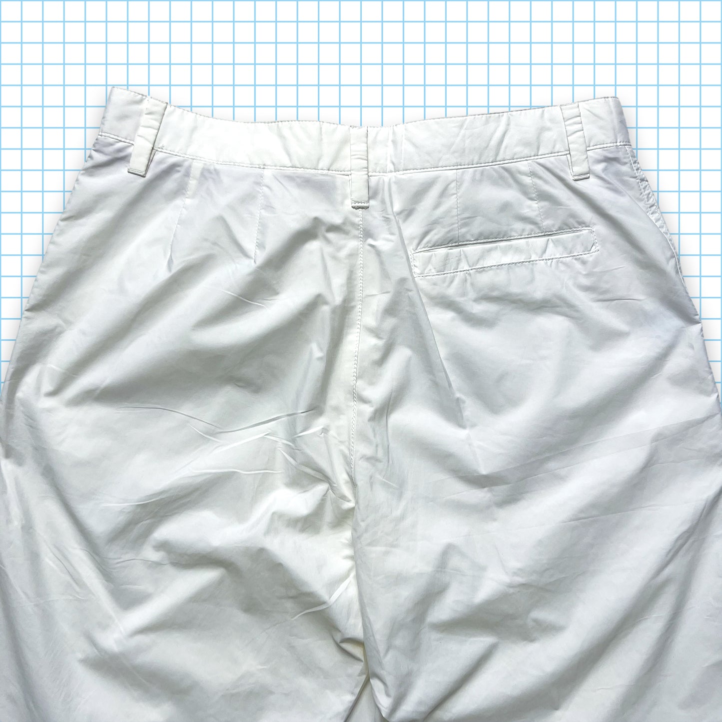 Prada Sport Nylon Pure White Track Pant - Small