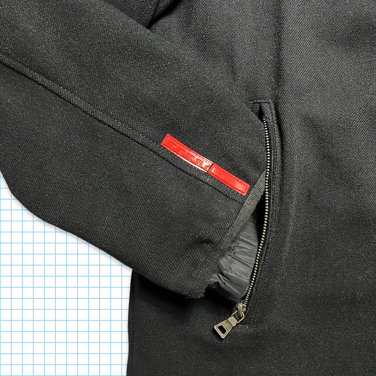 Early 2000's Prada Sport Wool/Nylon Padded Trench Coat - Large / Extra Large