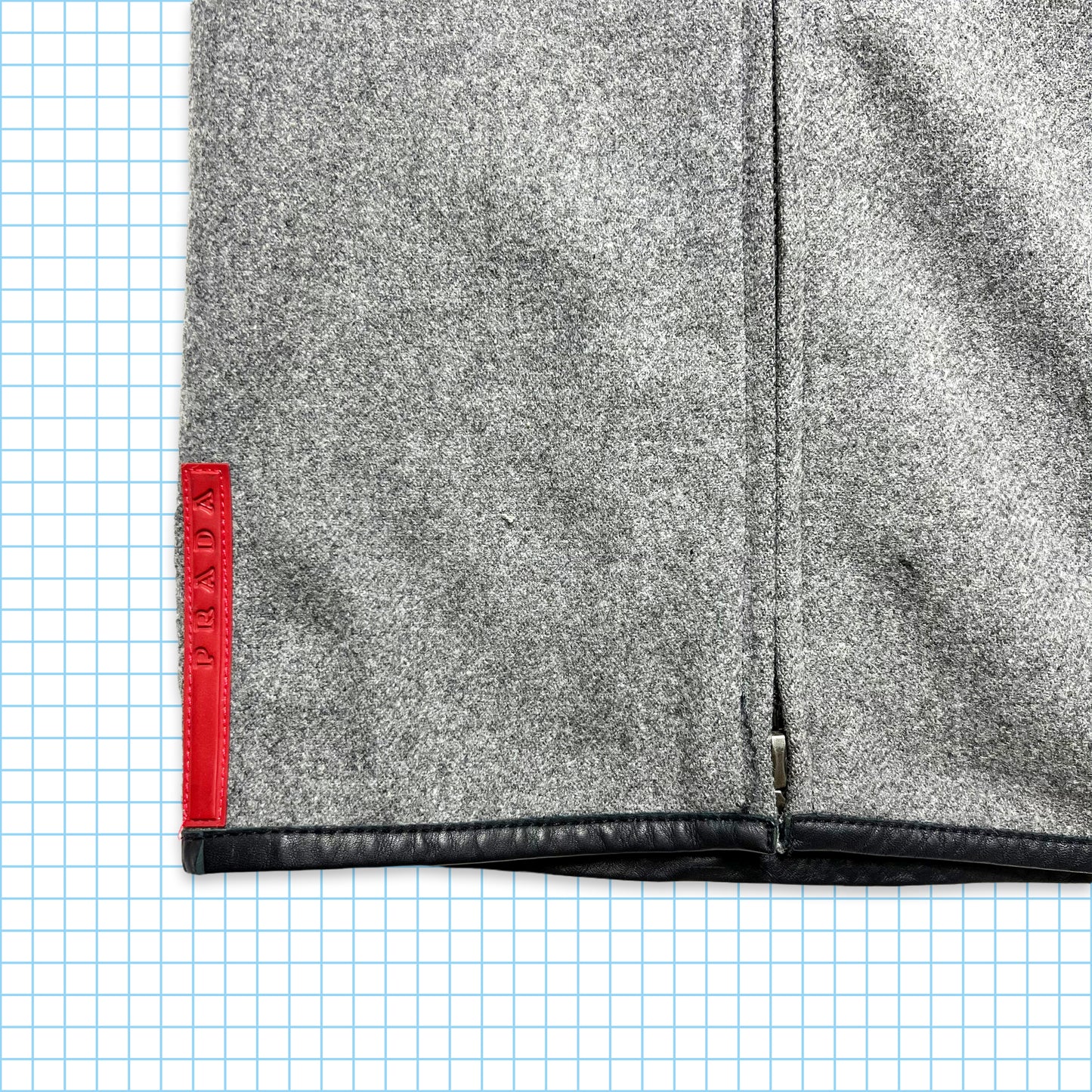 Prada Sport Light Grey Wool Skirt - Womens 6/8