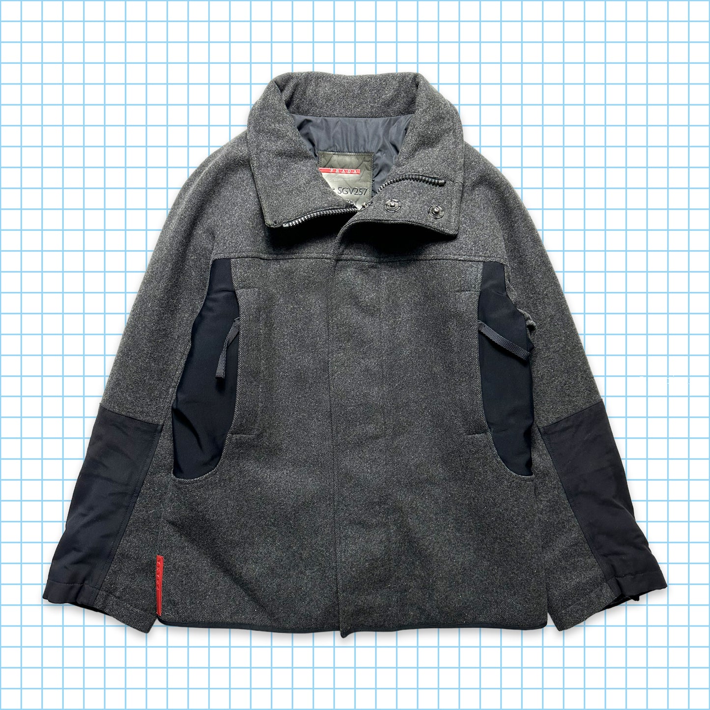 Prada Sport Wool/Neoprene Panelled Jacket - Medium
