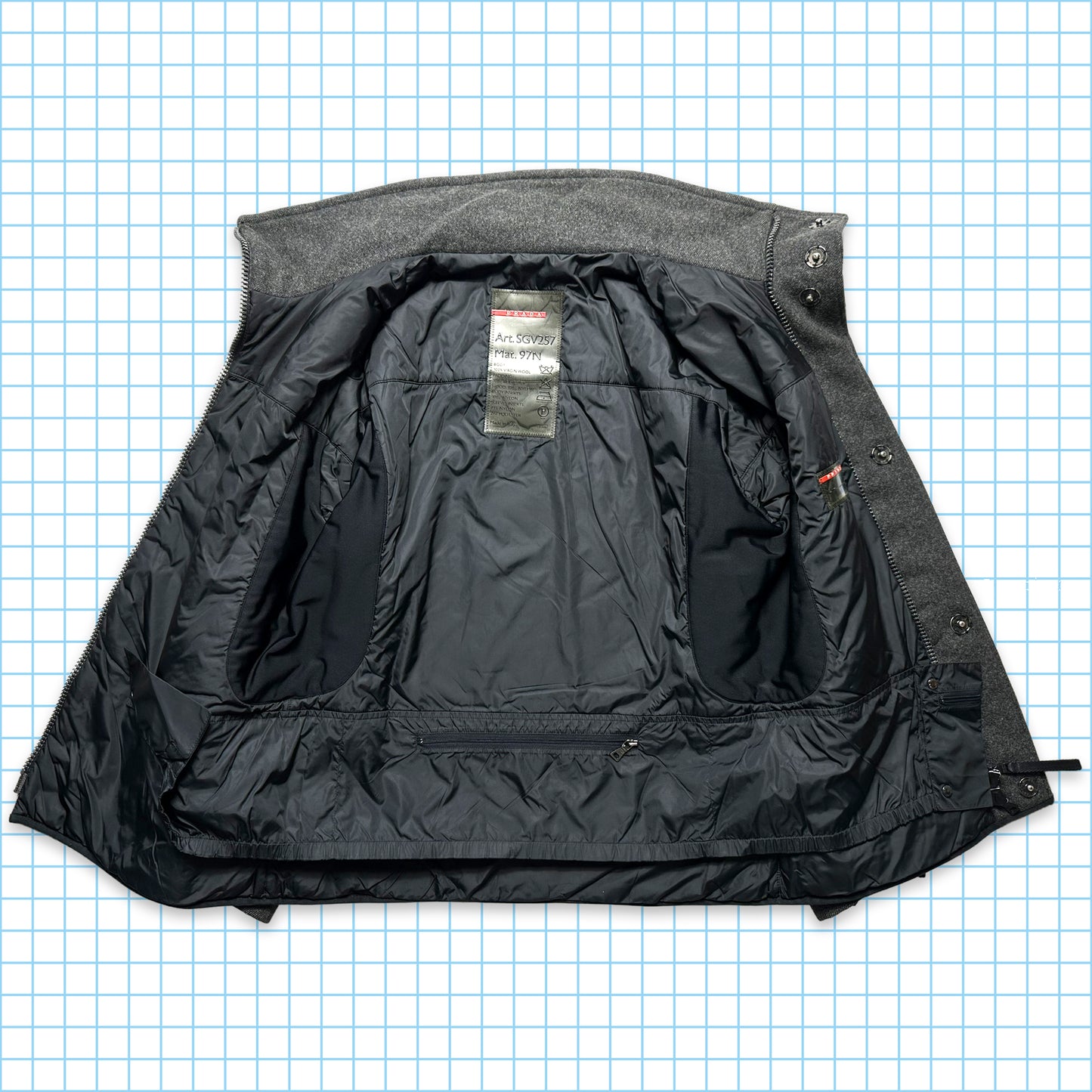 Prada Sport Wool/Neoprene Panelled Jacket - Medium