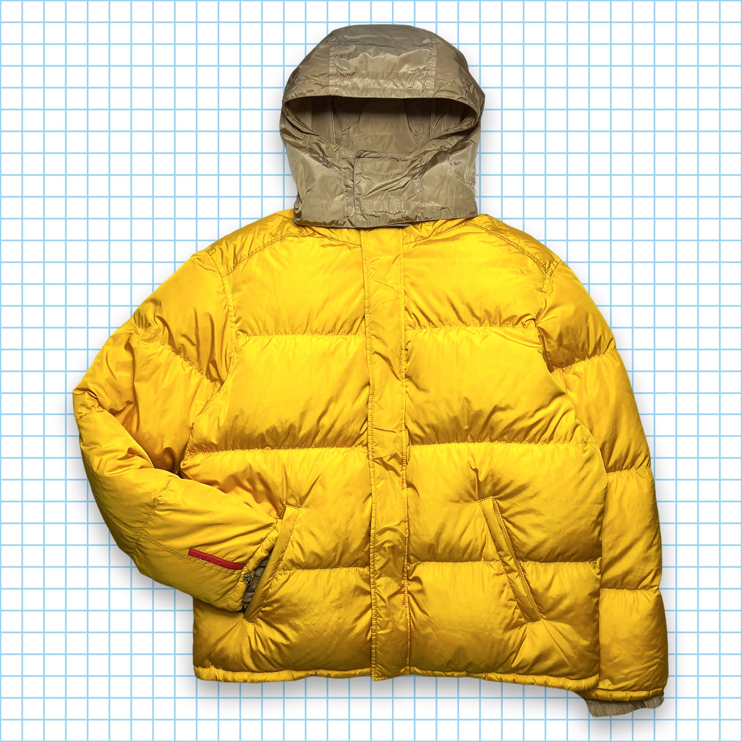 Prada Sport Bright Yellow Nylon Shimmer Puffer - Medium / Large