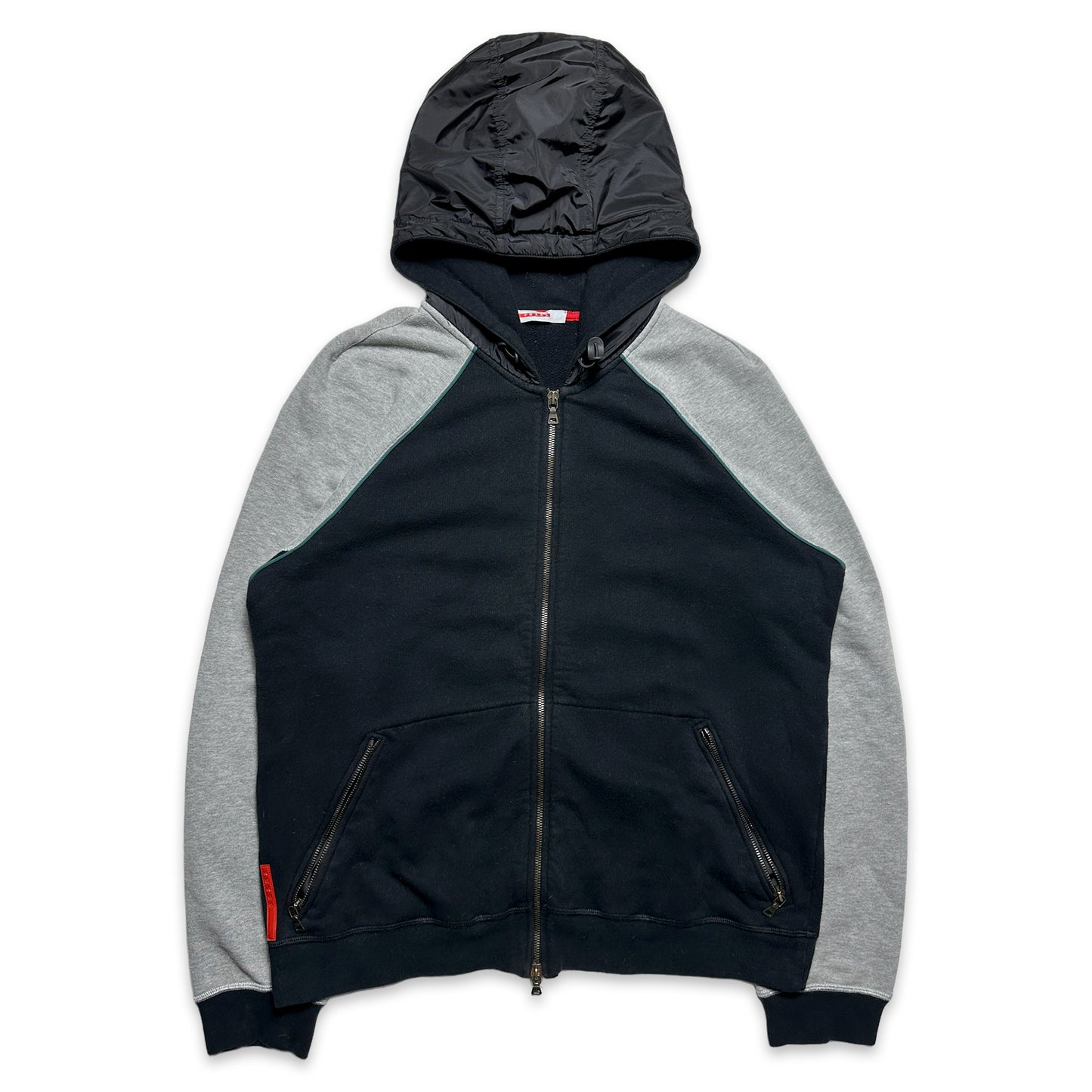 Prada Sport Nylon/Cotton Zipped Hoodie - Medium