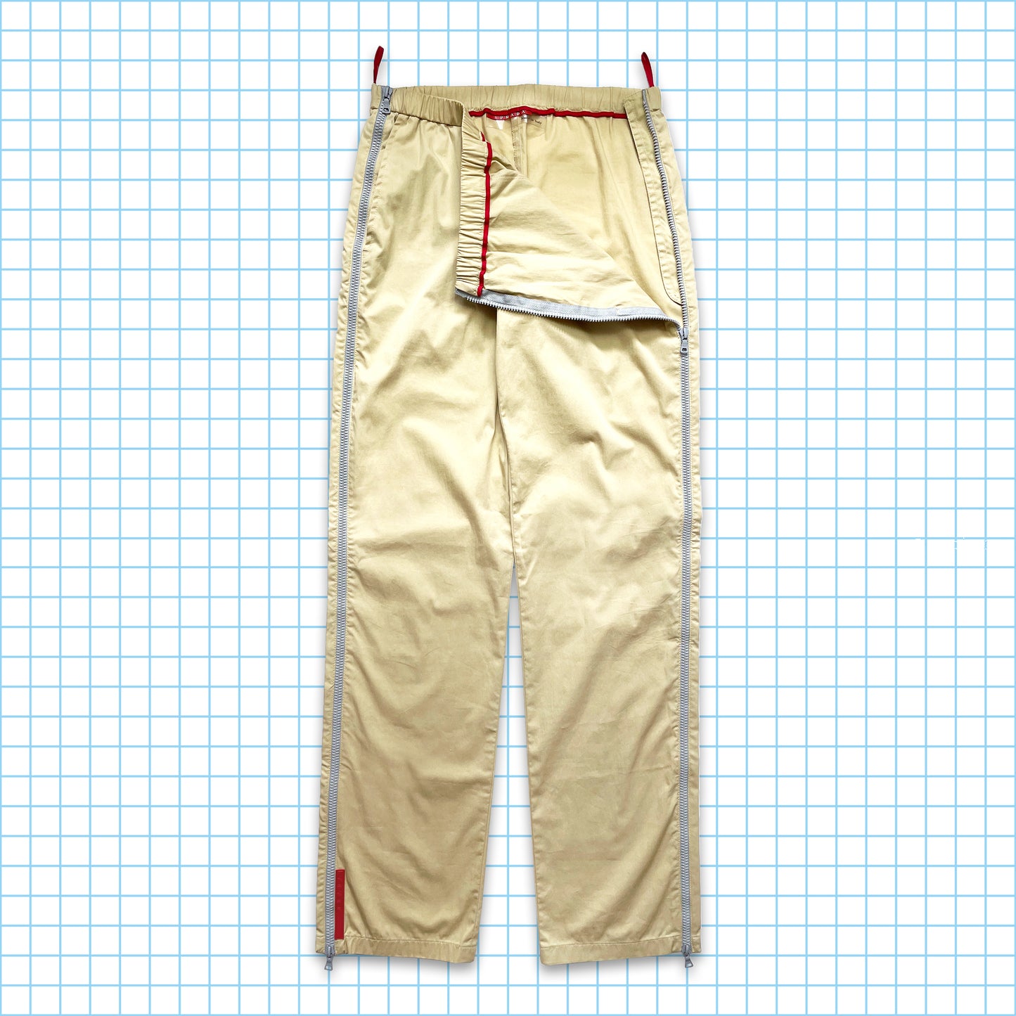 Vintage Prada Sport Full Zipped Technical Pant - 28" / 30" Waist