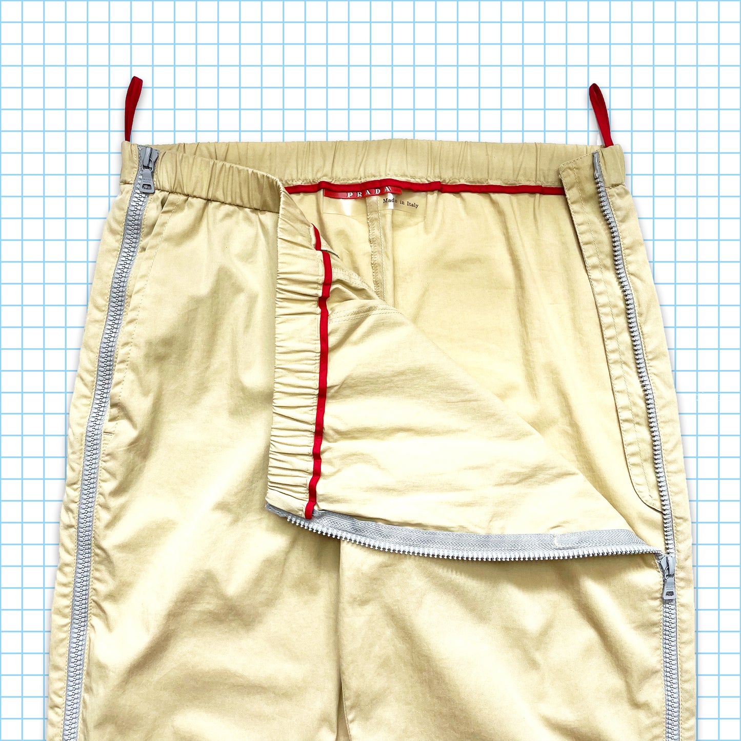 Vintage Prada Sport Full Zipped Technical Pant - 28" / 30" Waist