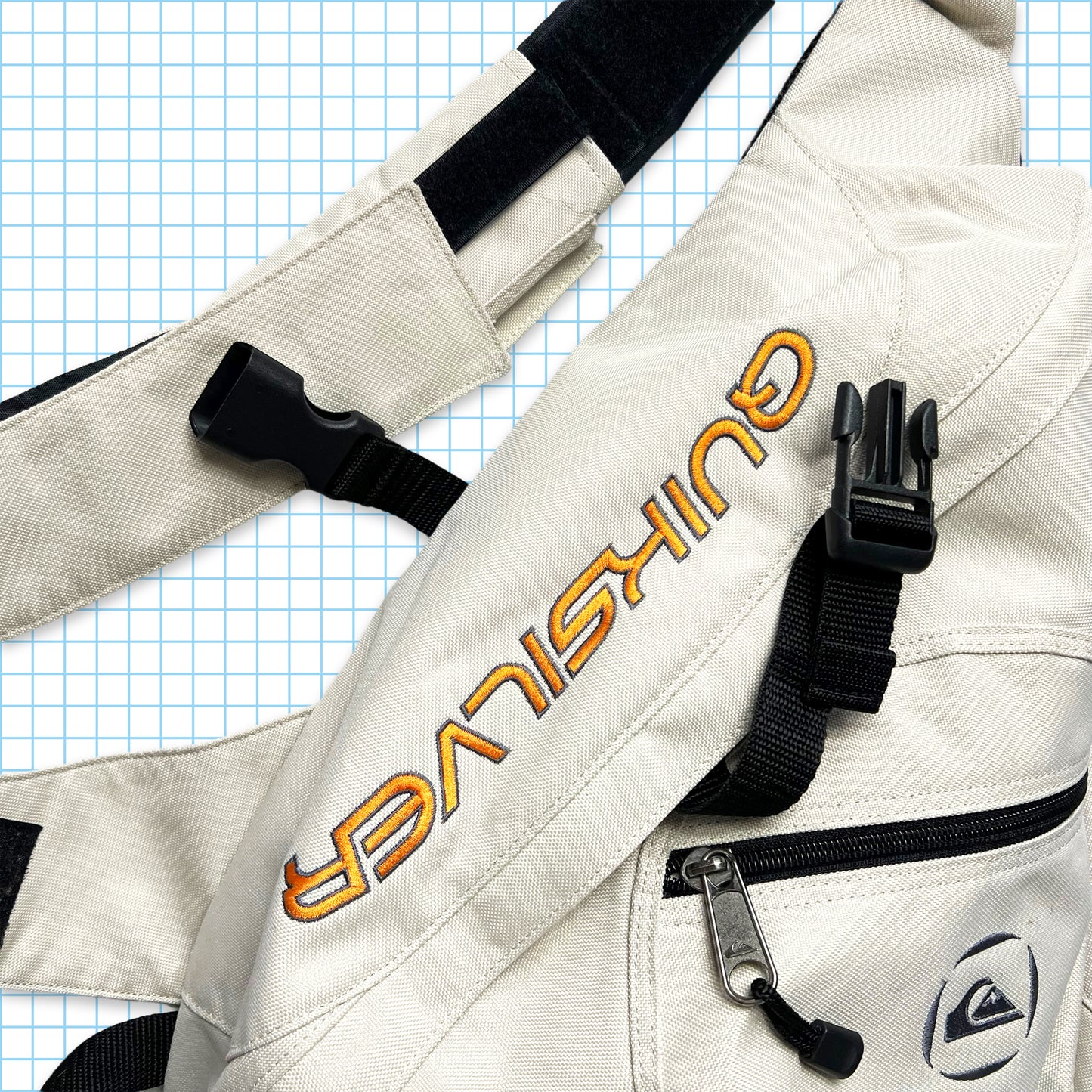 Vintage Quiksilver Off White Cross Body Bag