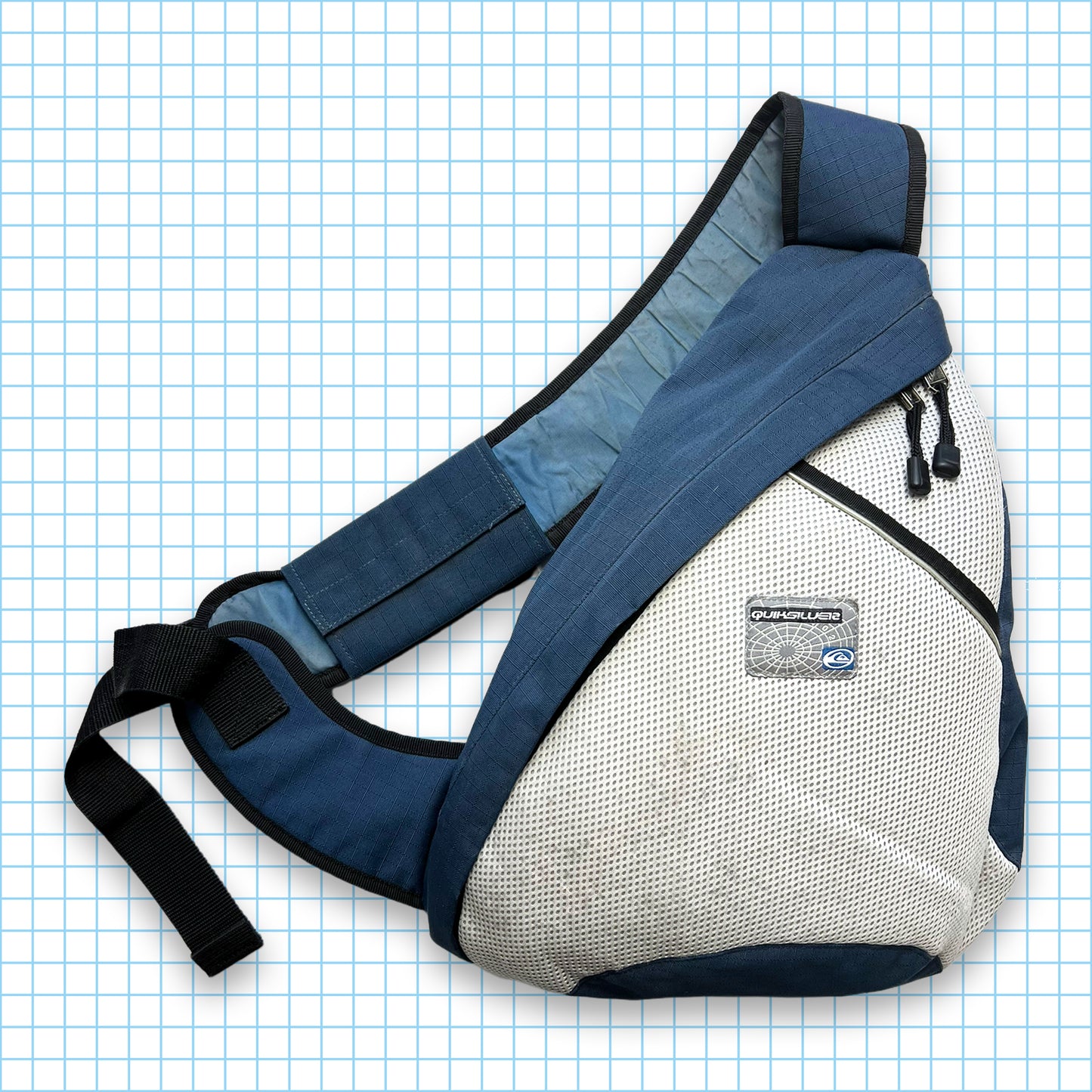Quiksilver Navy/Off White Cross Body Sling Bag