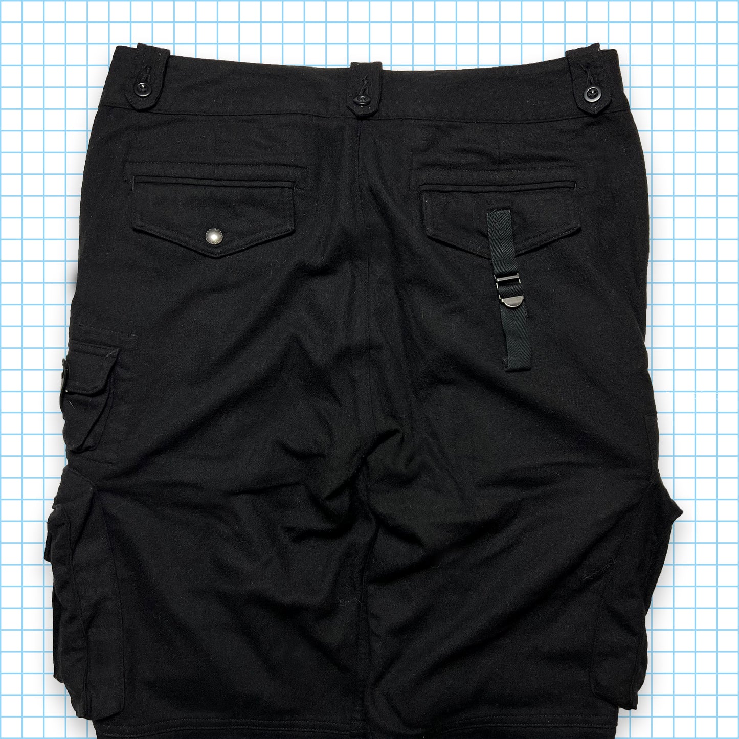 Vintage Ralph Lauren Jet Black Multi Pocket Cargos - 34" Waist