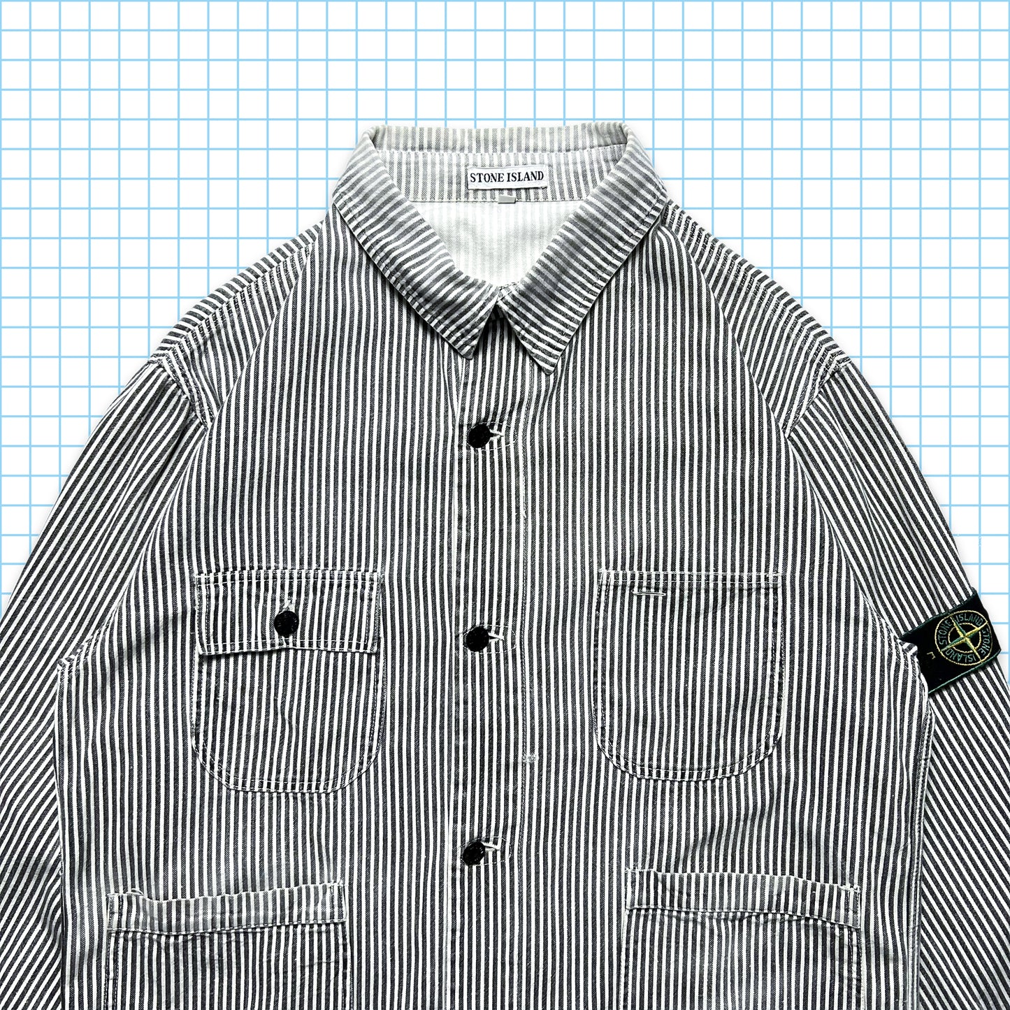 Vintage Stone Island 80's Striped Chore Jacket - Large / Extra Large