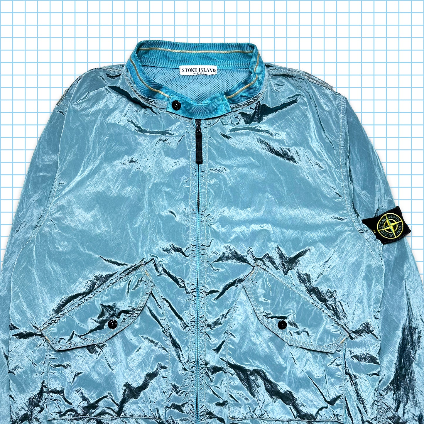 Stone Island Nylon Metal Marina Blue Jacket SS05' - Extra Large
