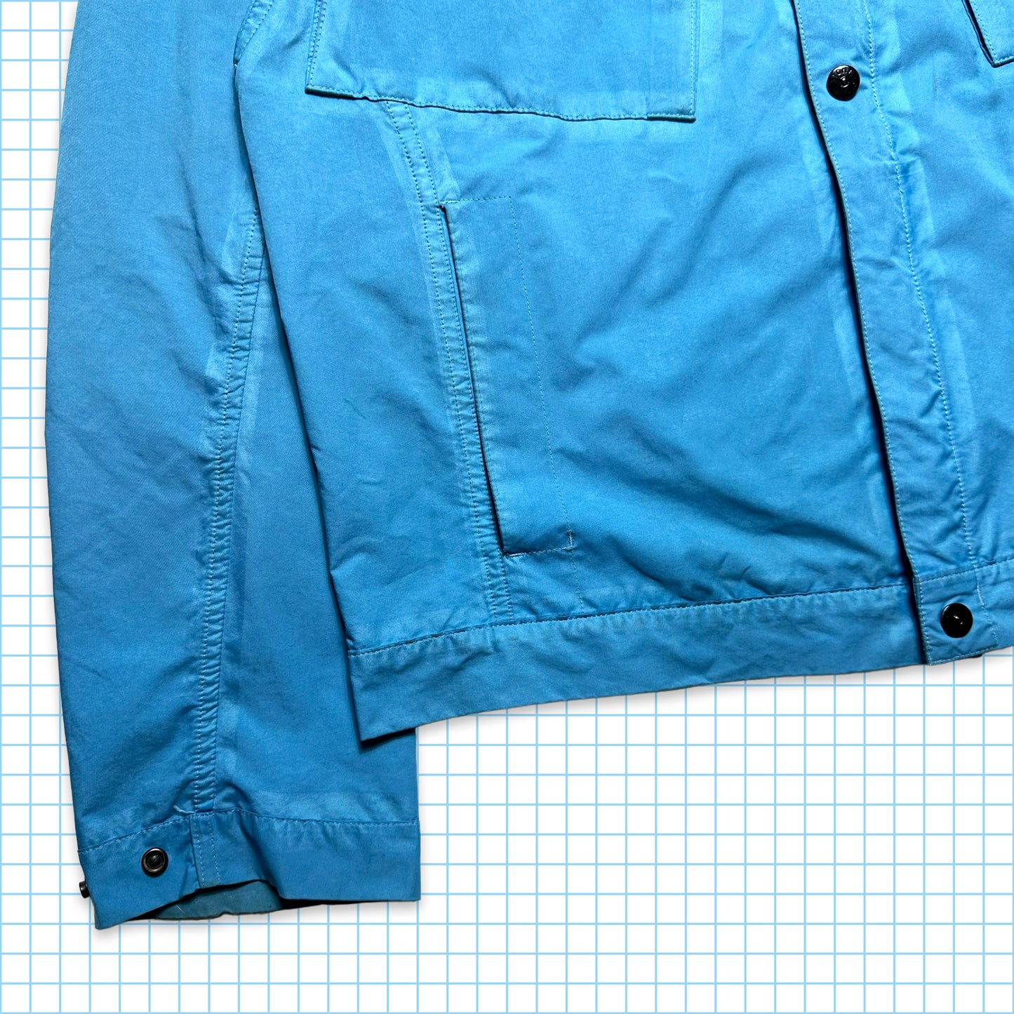 Stone Island Sky Blue Brushed Cotton Multi Pocket Jacket SS06' - Extra Large