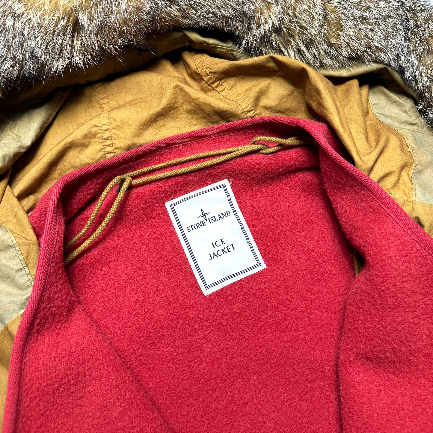 AW90' Stone Island Coyote Fur Heat Reactive Ice Jacket Parka w/Removable Liner - Extra Large / Extra Extra Large