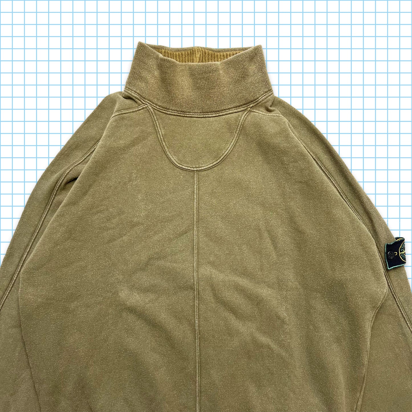 Vintage Stone Island Khaki Roll Neck - Medium / Large