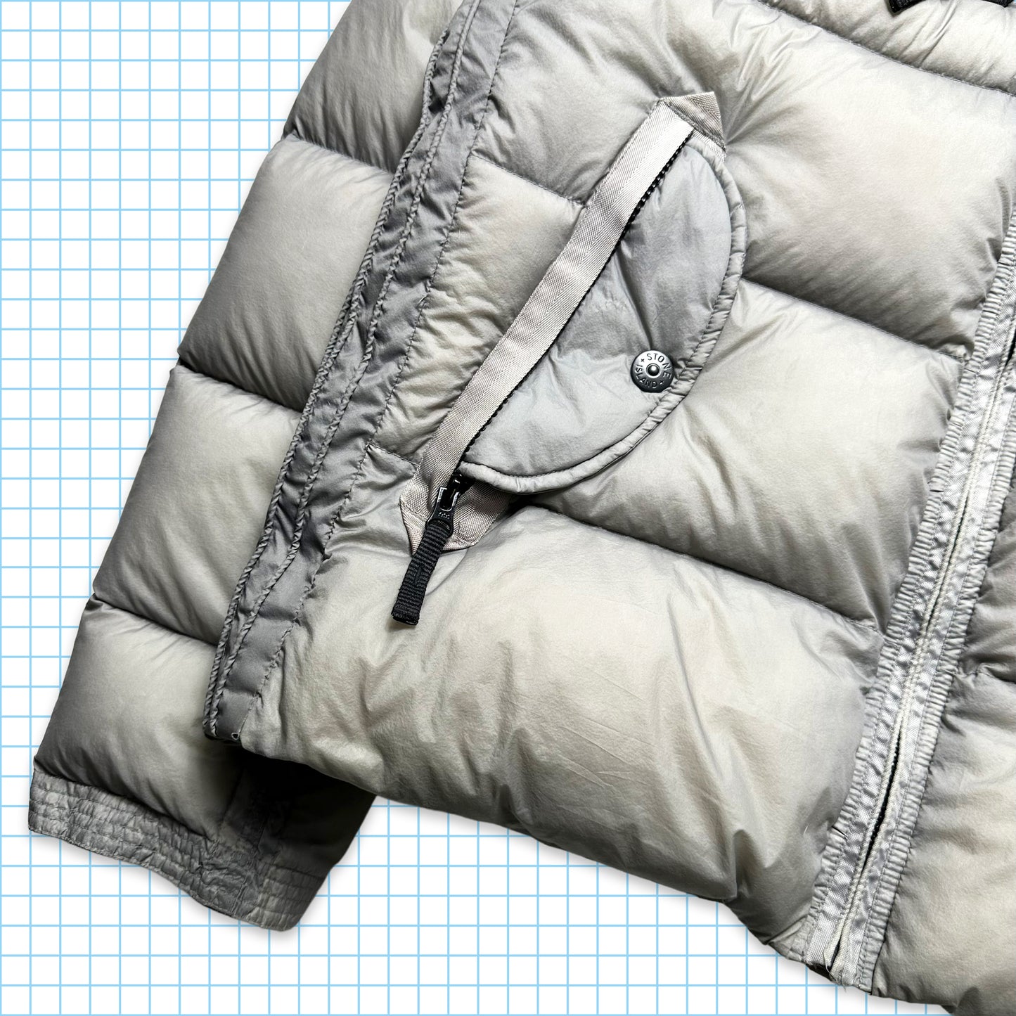 Stone Island Light Grey Modular Hood Opaque AW08' - Extra Large / Extra Extra Large