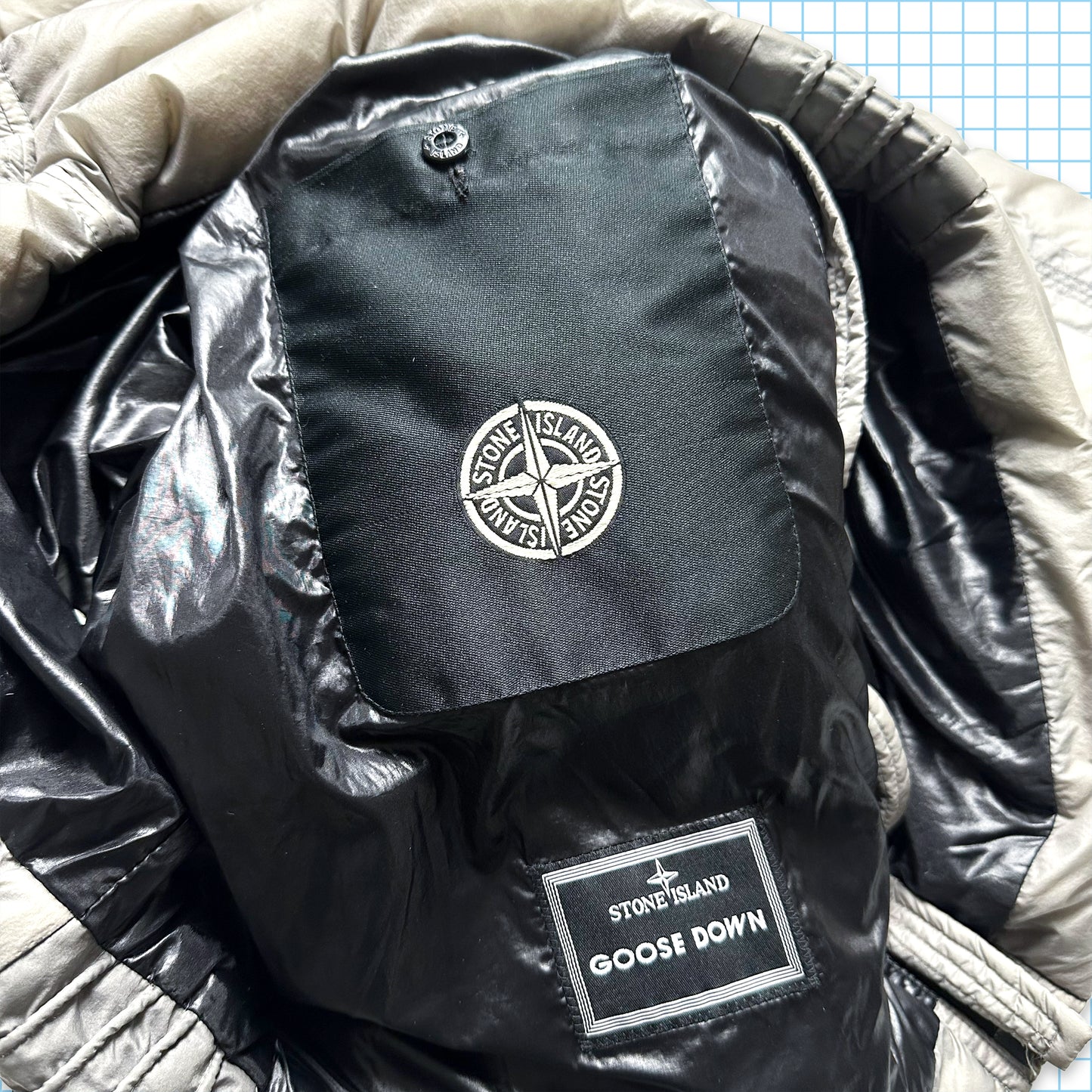 Stone Island Light Grey Modular Hood Opaque AW08' - Extra Large / Extra Extra Large