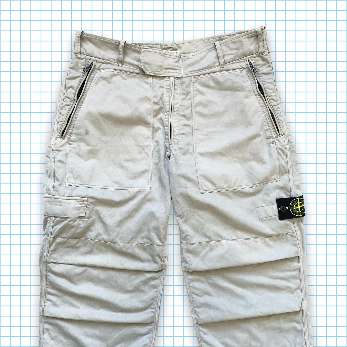 Stone Island Off White Military Cargo Flight Pants SS06' - 32-34” Waist