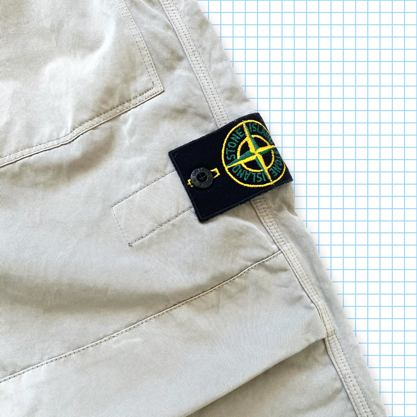 Stone Island Off White Military Cargo Flight Pants SS06' - 32-34” Waist