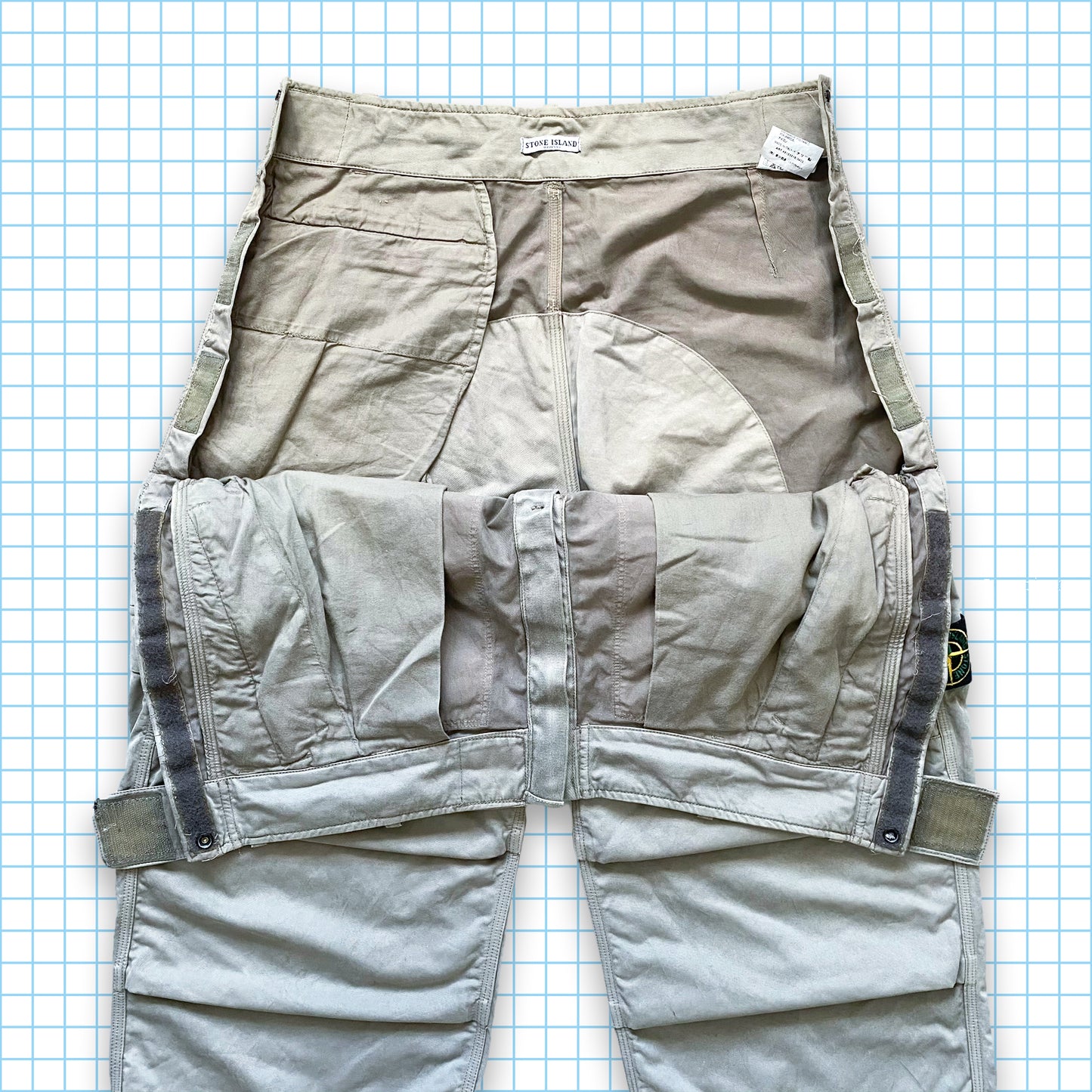 Stone Island Off White Military Cargo Flight Pants SS06' - 32-34” Waist