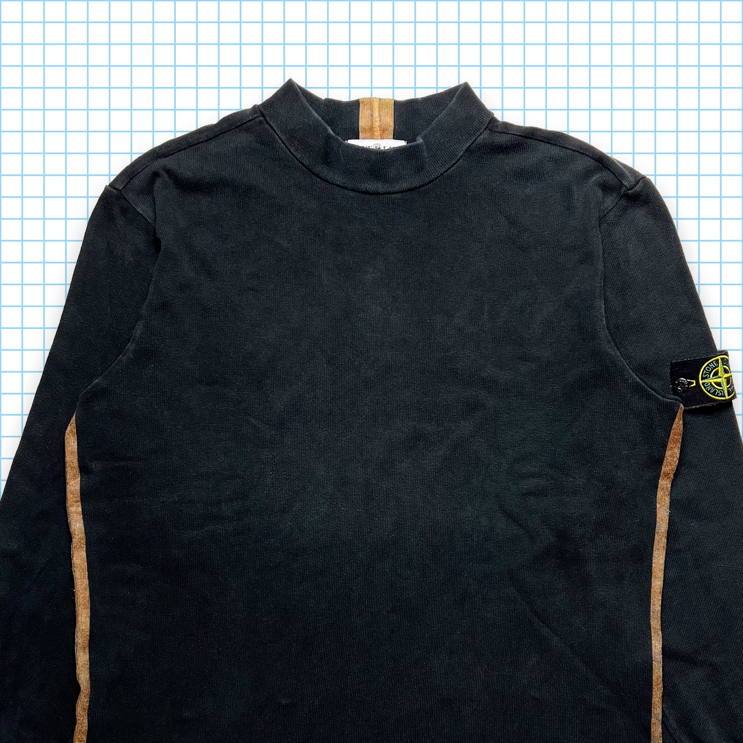 Stone Island Black Ribbed Crewneck AW02'