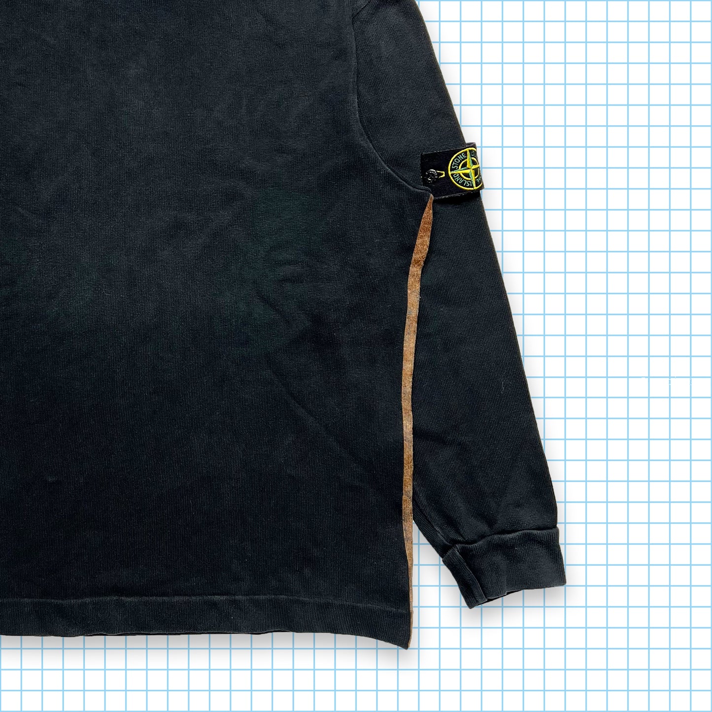 Stone Island Black Ribbed Crewneck AW02'