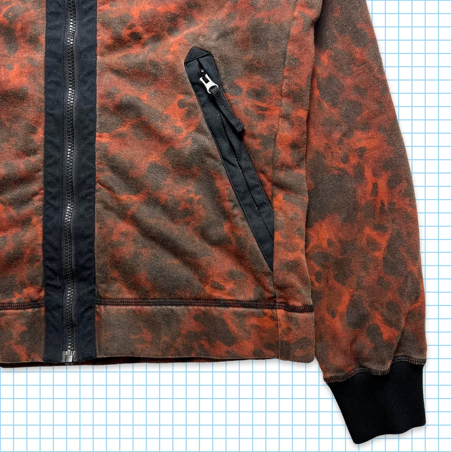 Stone Island Printed Tortoise Shell Camo Zipped Hoodie AW14' - Medium / Large