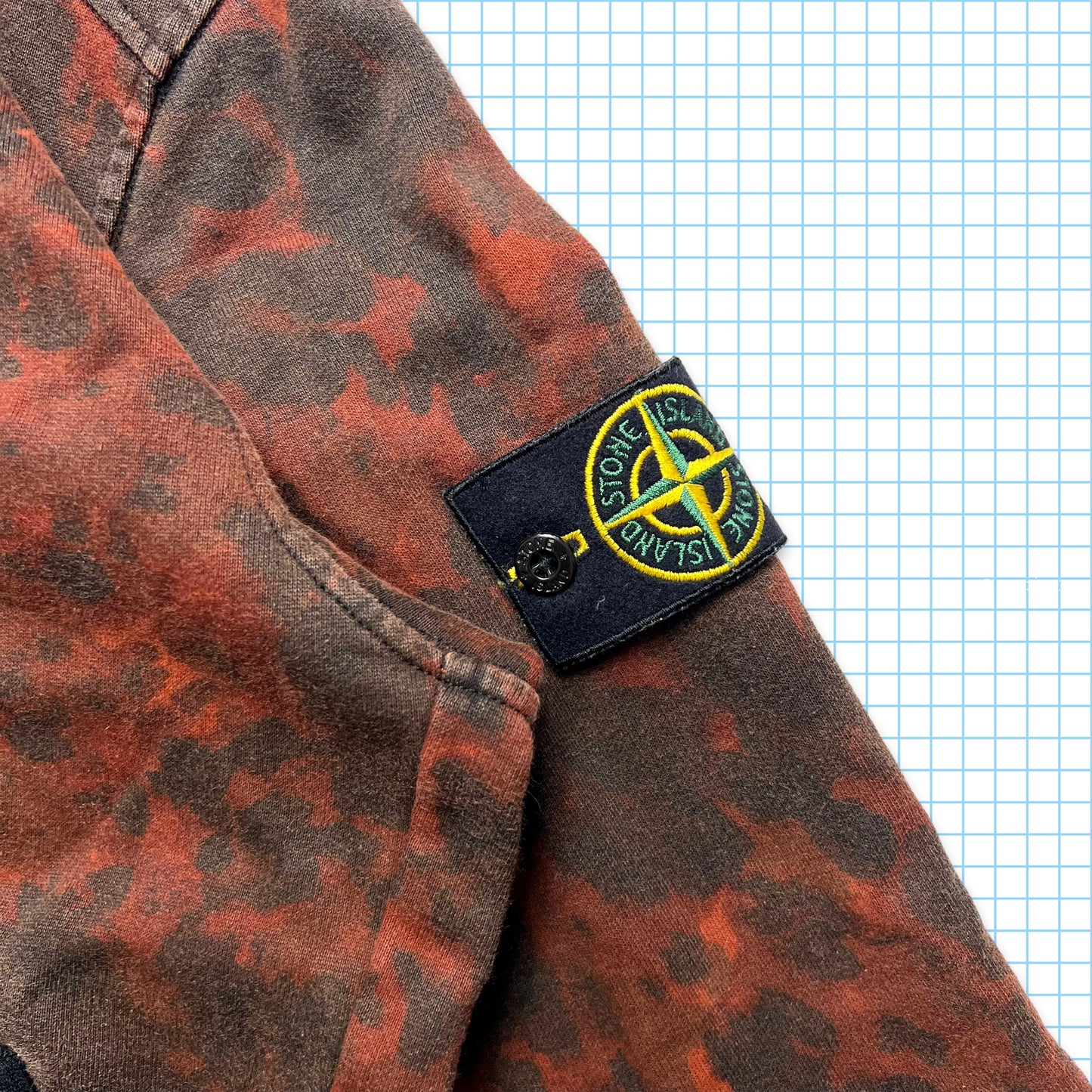 Stone Island Printed Tortoise Shell Camo Zipped Hoodie AW14' - Medium / Large