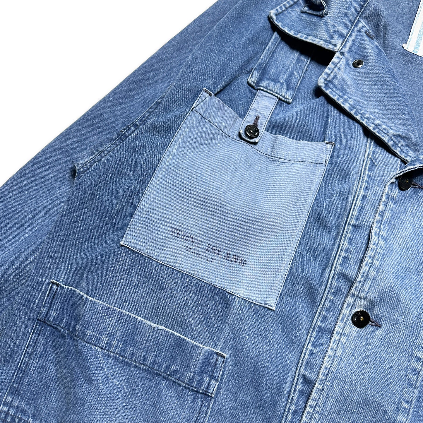 1984 Stone Island Marina Vertical Badge Carpenter Jacket - Extra Large / Extra Extra Large