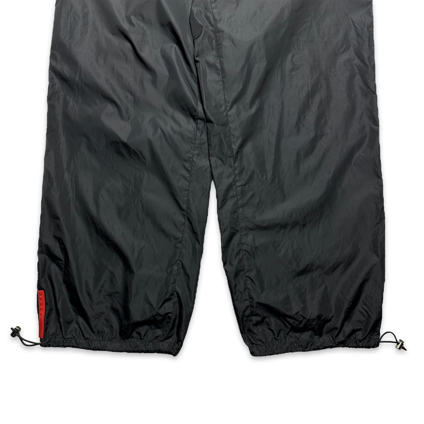 Pantalon coquille en nylon Prada Sport SS99 - Taille 30-34"