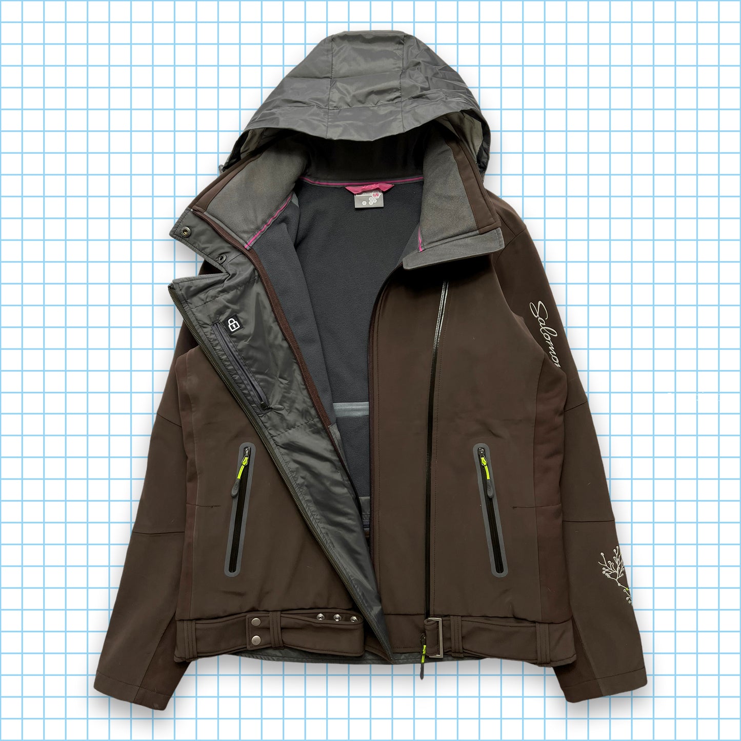 Salomon Asymmetrical Double Zip Closure Technical Jacket - Small / Medium
