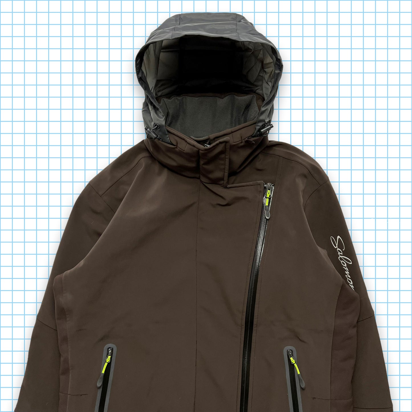 Salomon Asymmetrical Double Zip Closure Technical Jacket - Small / Medium