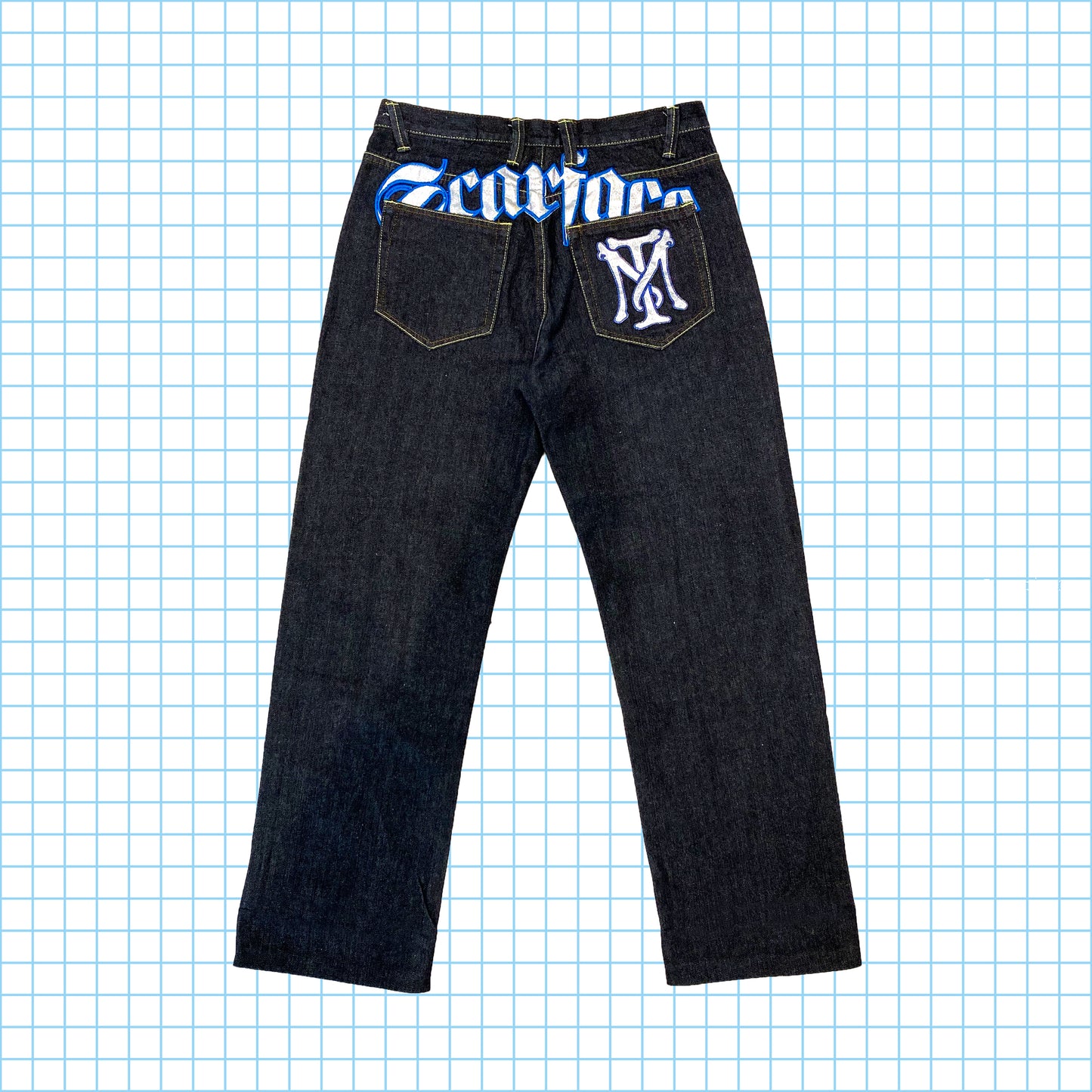 Jean en denim à lisière vintage Scarface